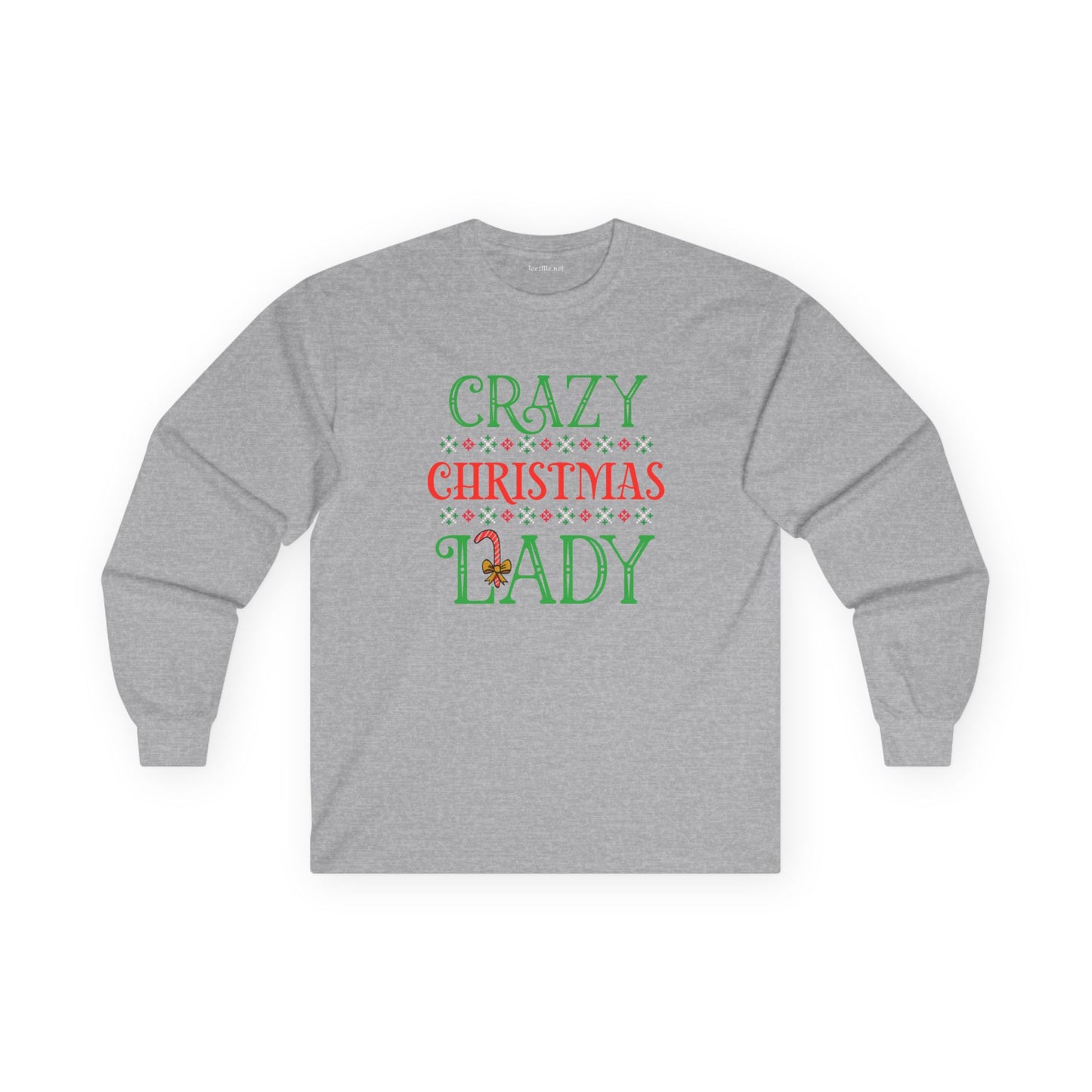 Crazy Christmas Lady Unisex Ultra Cotton Long Sleeve Tee
