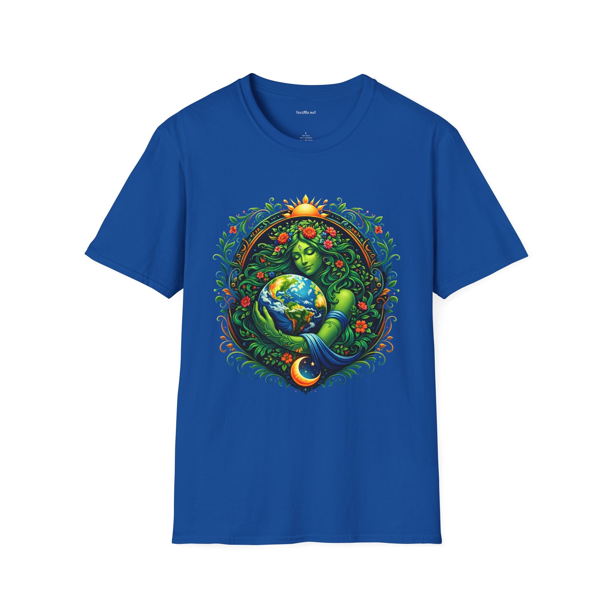Earth Goddess T-Shirt — Floral Mother Nature Colorful Graphic Tee