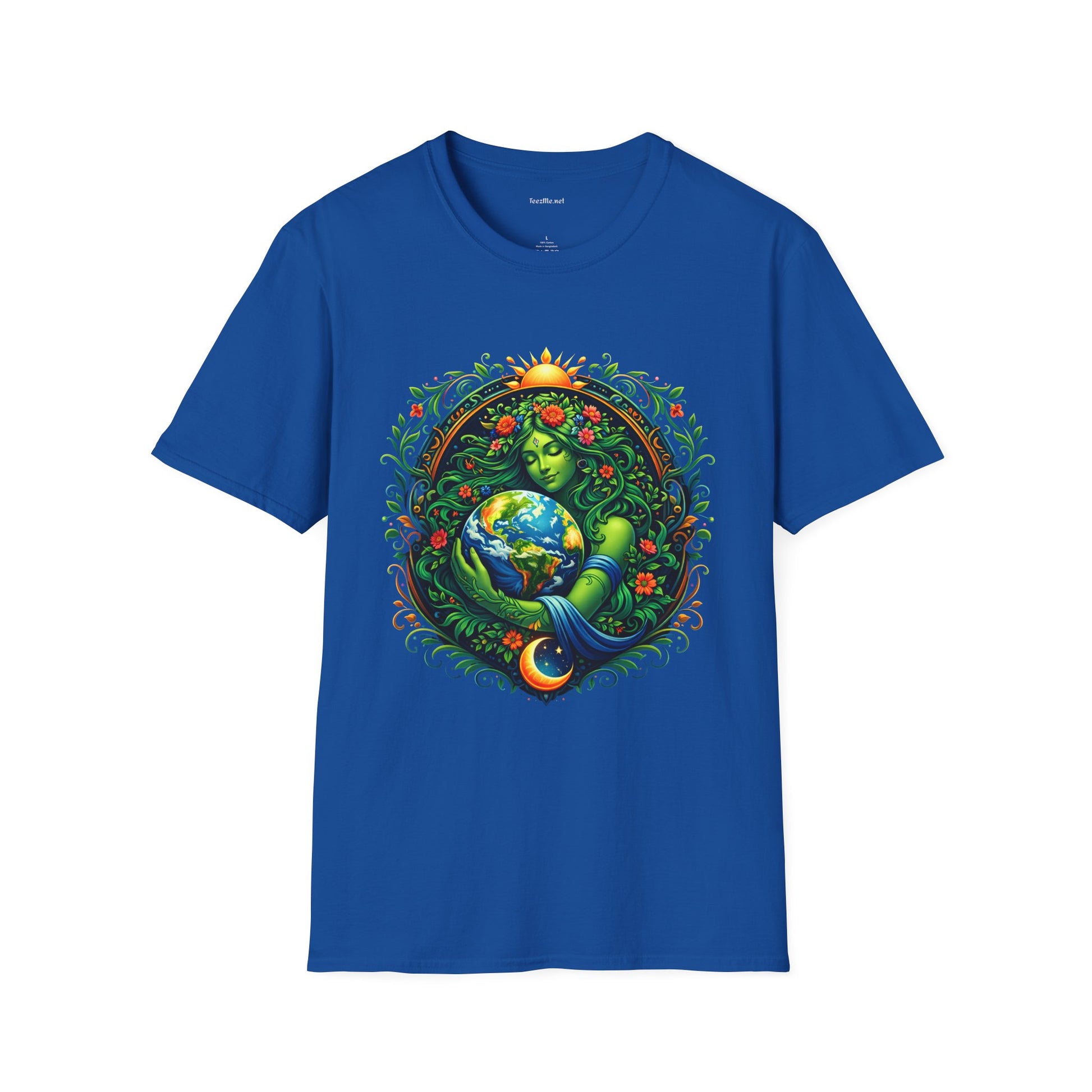 Earth Goddess T-Shirt — Floral Mother Nature Colorful Graphic Tee