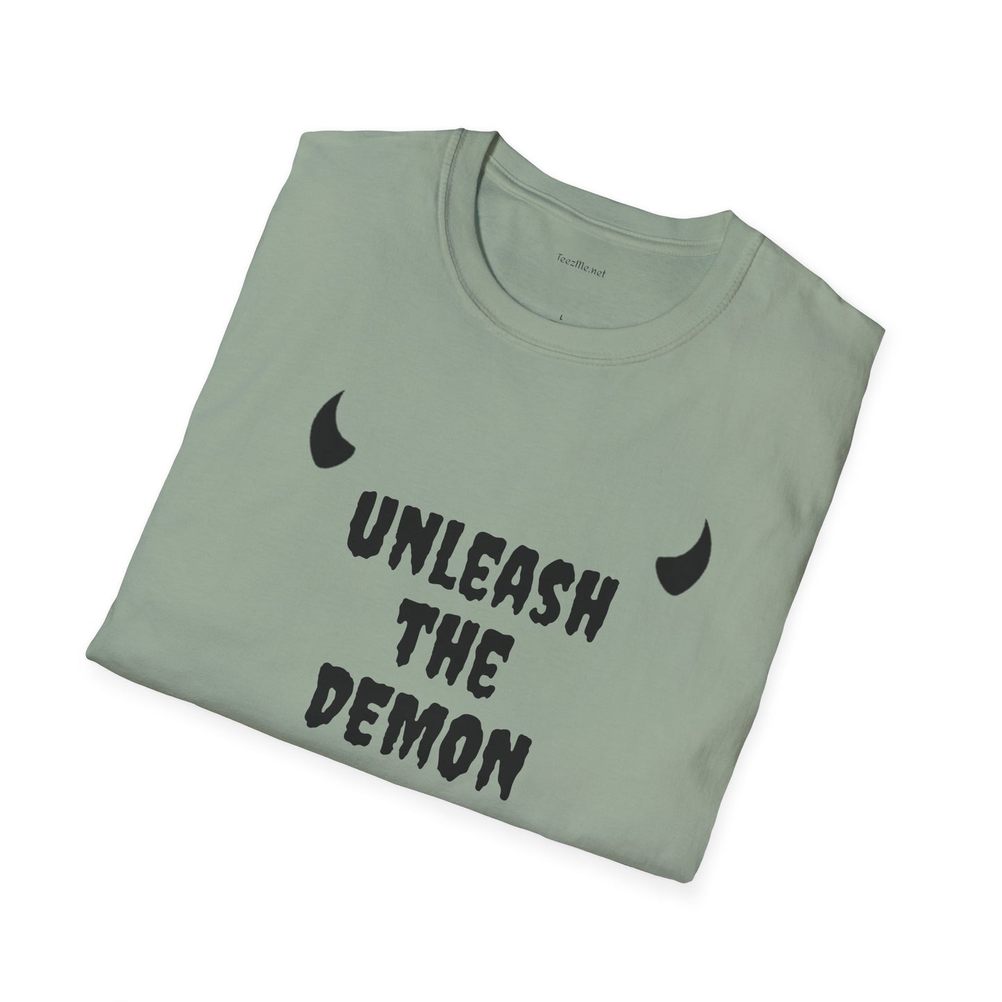 unleash the DEMON - Unisex Softstyle T-Shirt 100% Cotton Graphic