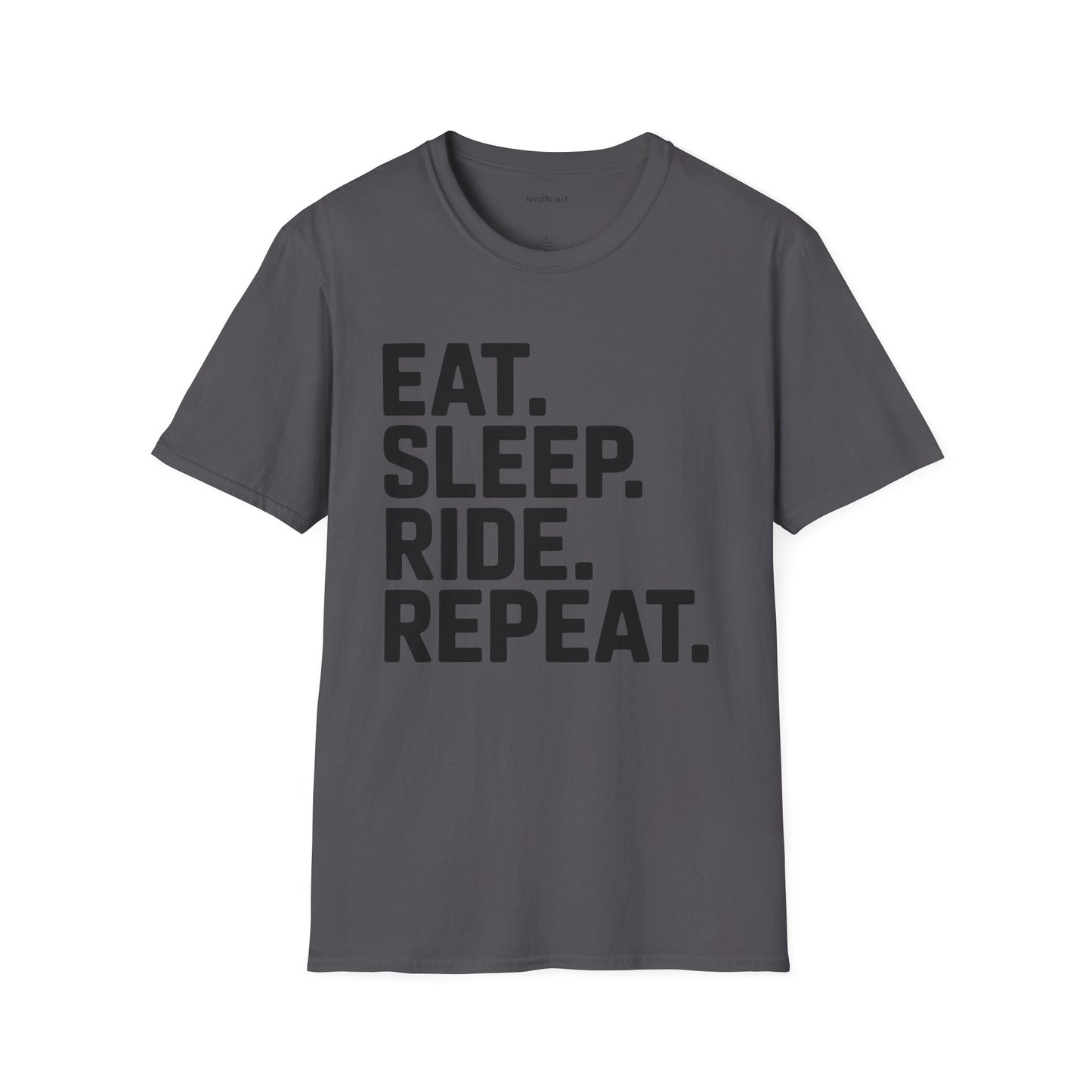 Eat Sleep Ride Repeat Unisex SoftStyle T-Shirt 100% Cotton Graphic