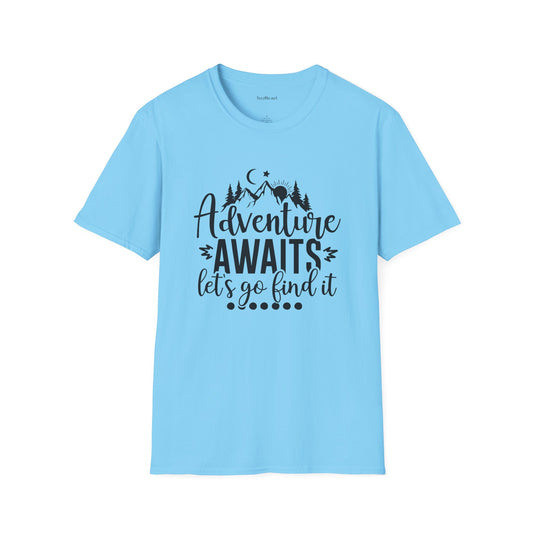 Adventure Awaits Unisex Softstyle T-Shirt 100% Cotton Graphic