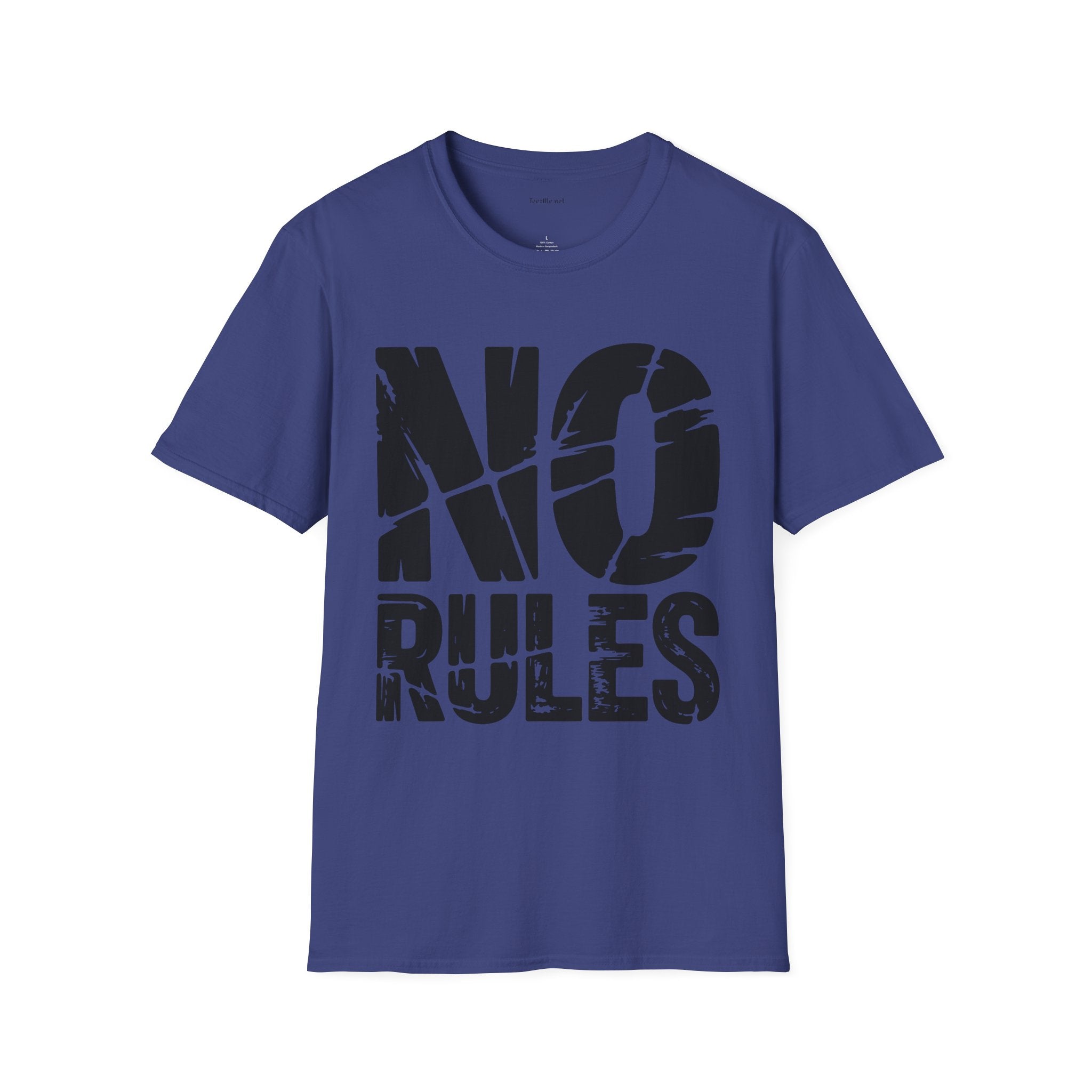T-Shirt — "NO RULES" Bold Graphic Tee (Edgy Streetwear, Rebellious Statement Shirt)