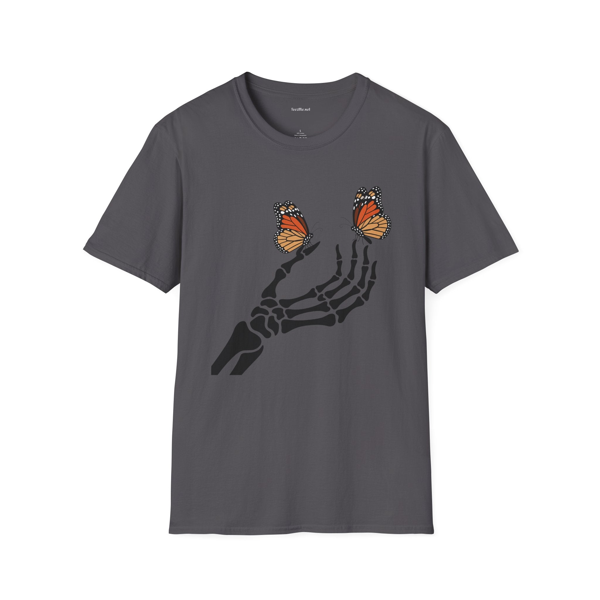 Hand with Butterfly - Unisex Softstyle T-Shirt 100% Cotton Graphic