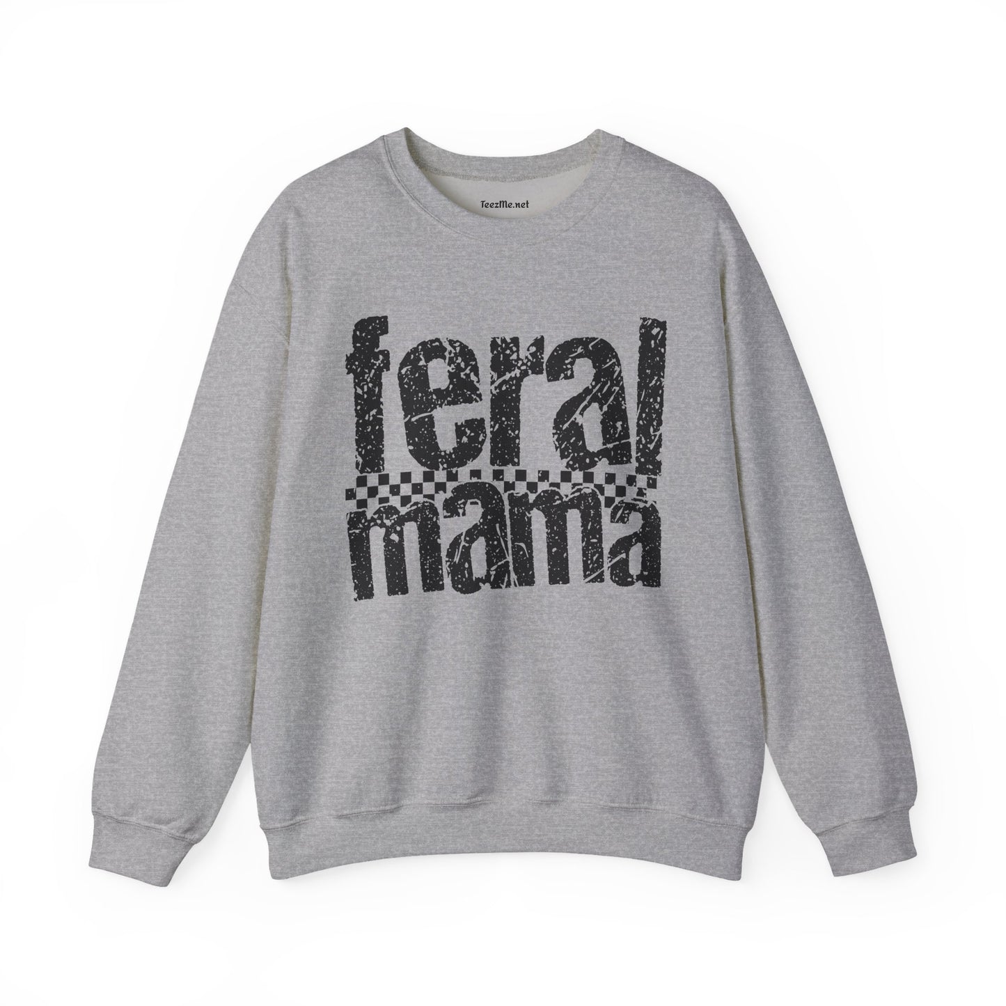 Feral Mama Unisex Heavy Blend™ Crewneck Sweatshirt Graphic