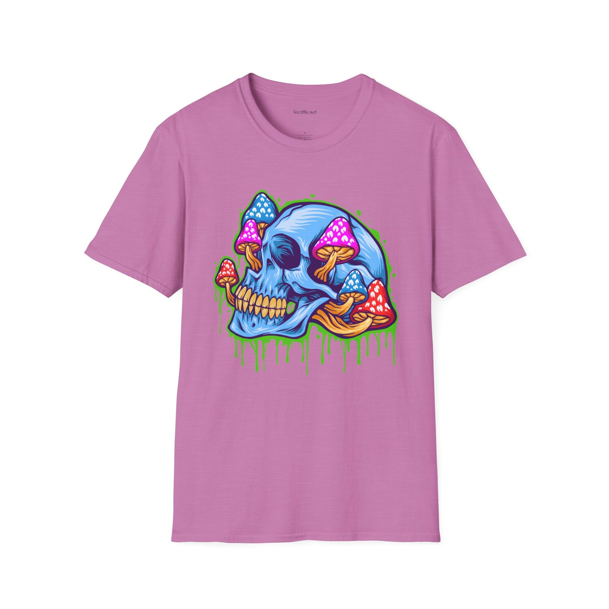 Ice Skull Head Unisex Softstyle T-Shirt 100% Cotton Graphic