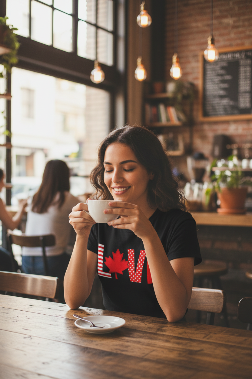 Love Canada Unisex Softstyle T-Shirt 100% Cotton Graphic