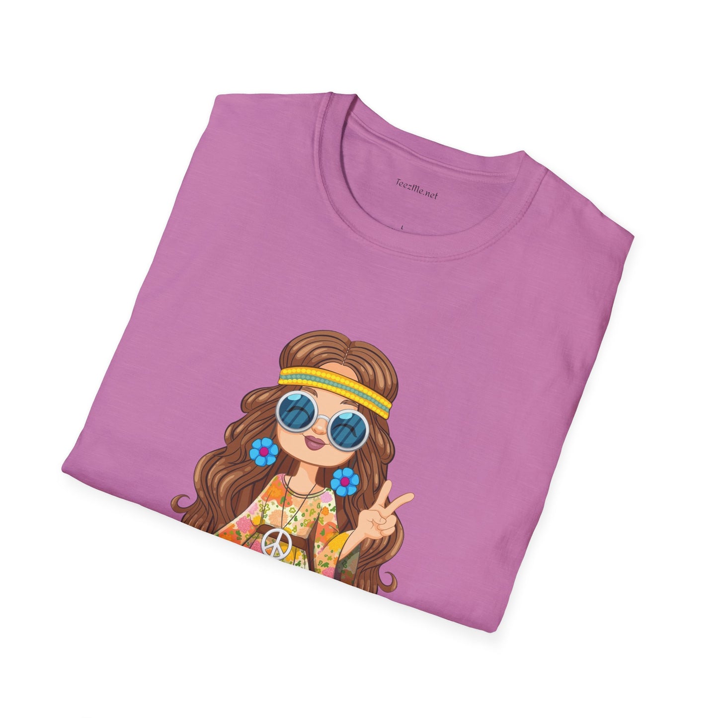 Hippie Girl - Unisex Ultra Cotton Tee 100% Cotton Graphic