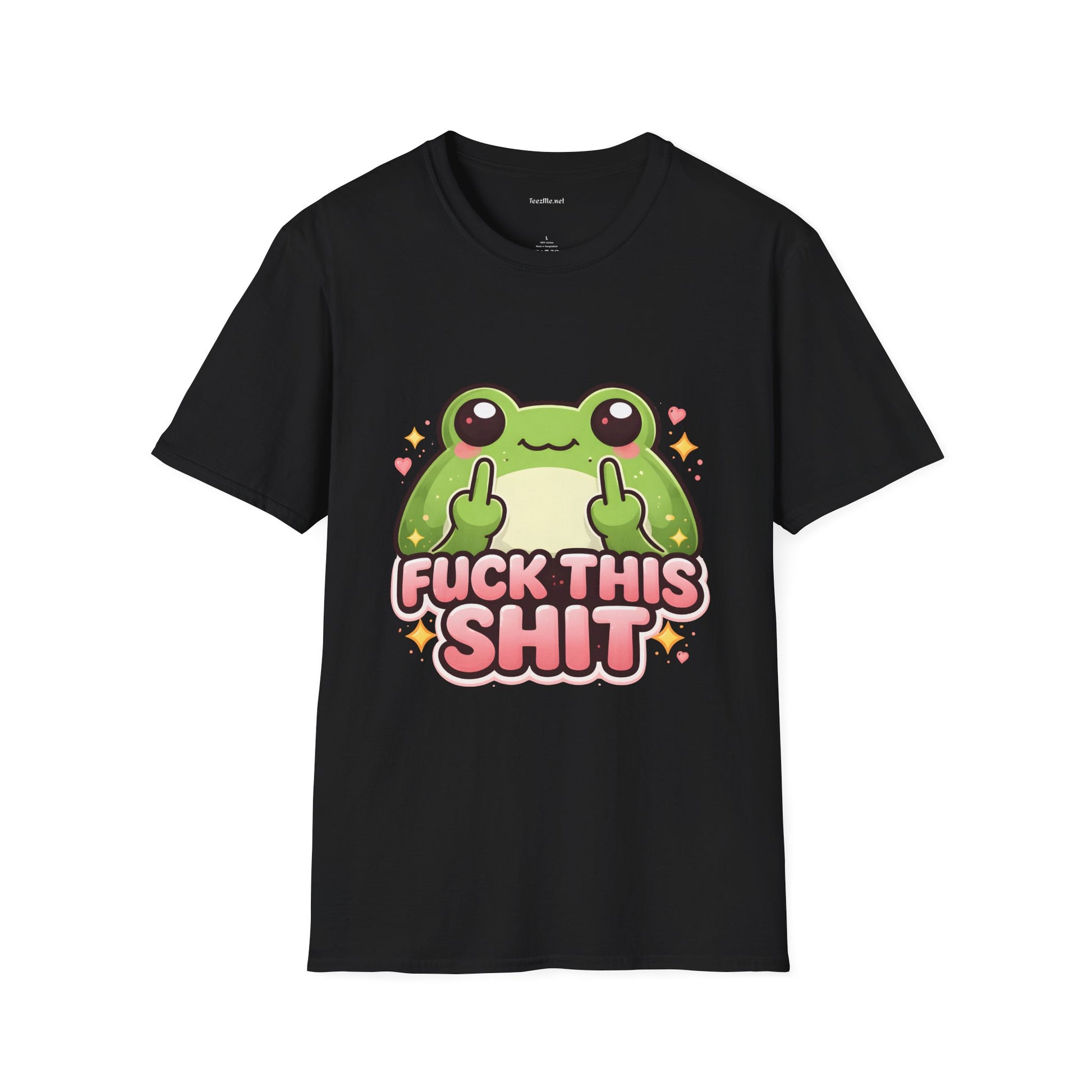 Cute Frog Middle Finger T-Shirt — “Fuck This Shit” Graphic Tee