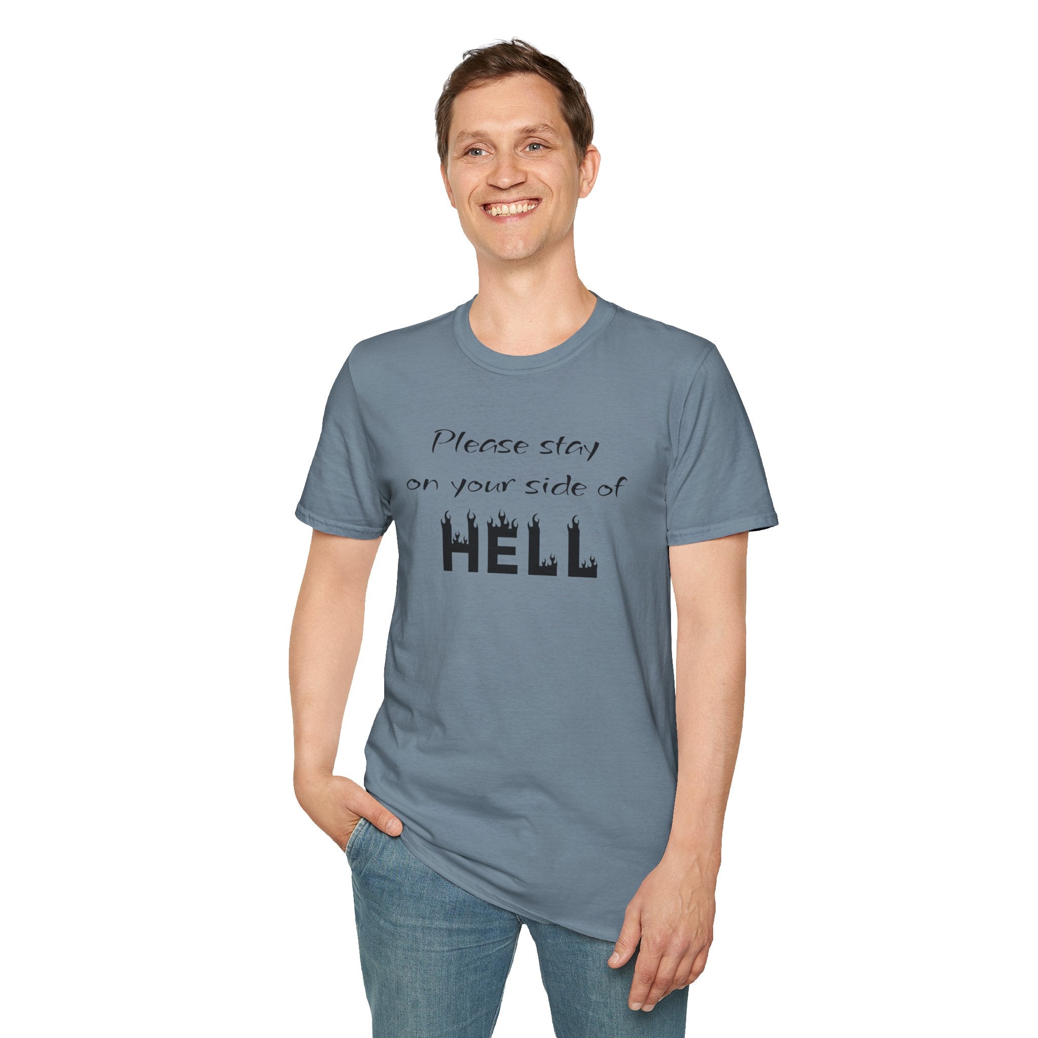 Your side of HELL  - Unisex Softstyle T-Shirt 100% Cotton Graphic