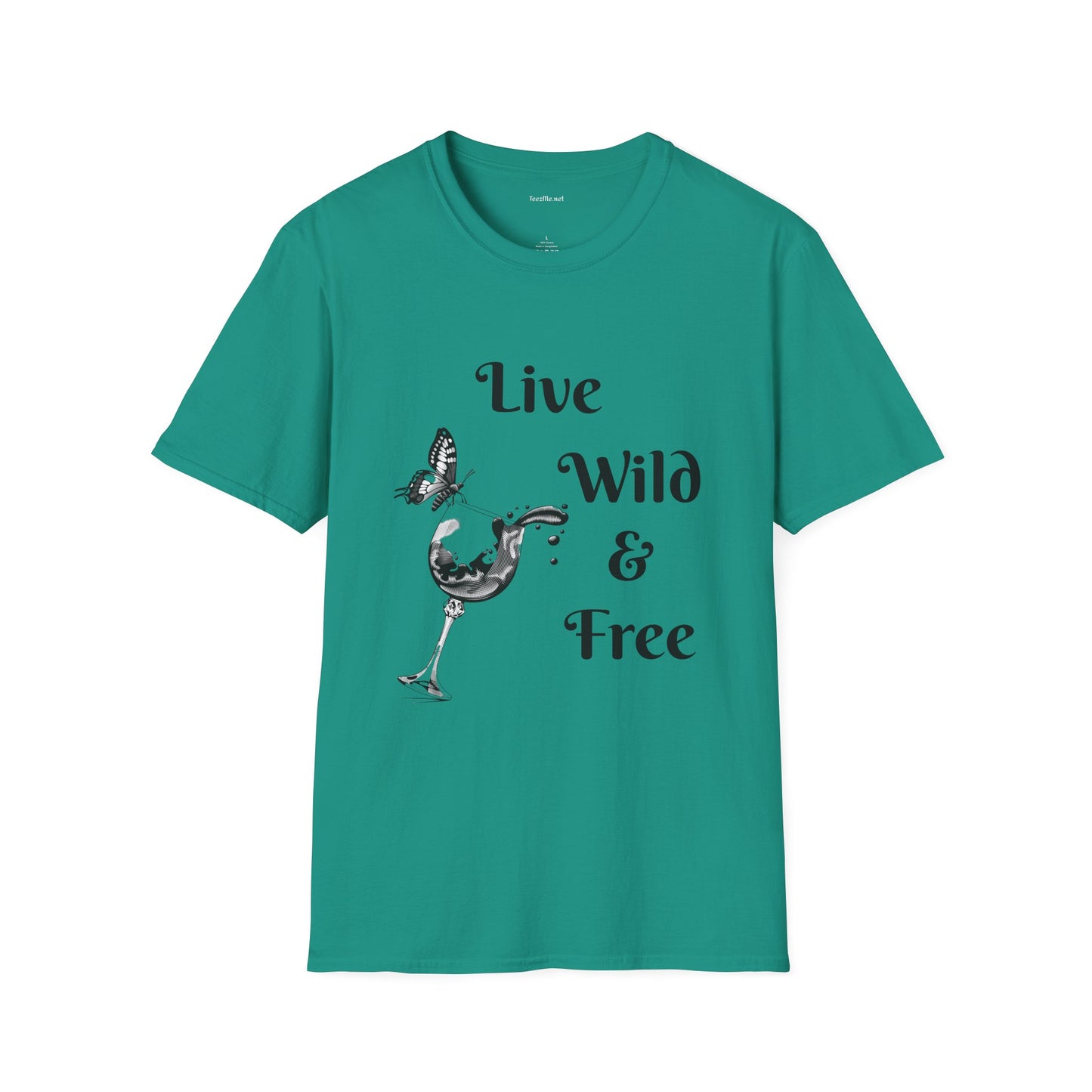 Live Wild & Free -  Unisex Softstyle T-Shirt 100% Cotton Graphic