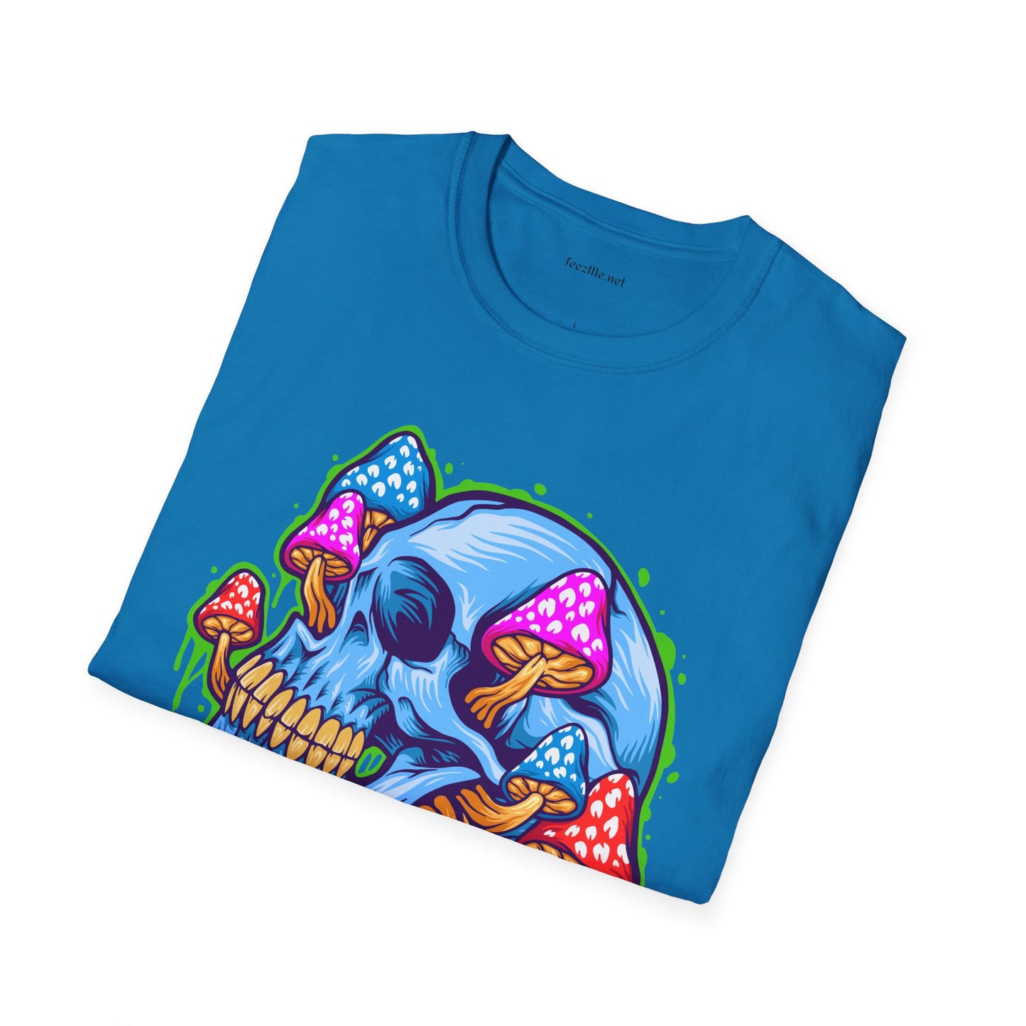 Ice Skull Head Unisex Softstyle T-Shirt 100% Cotton Graphic