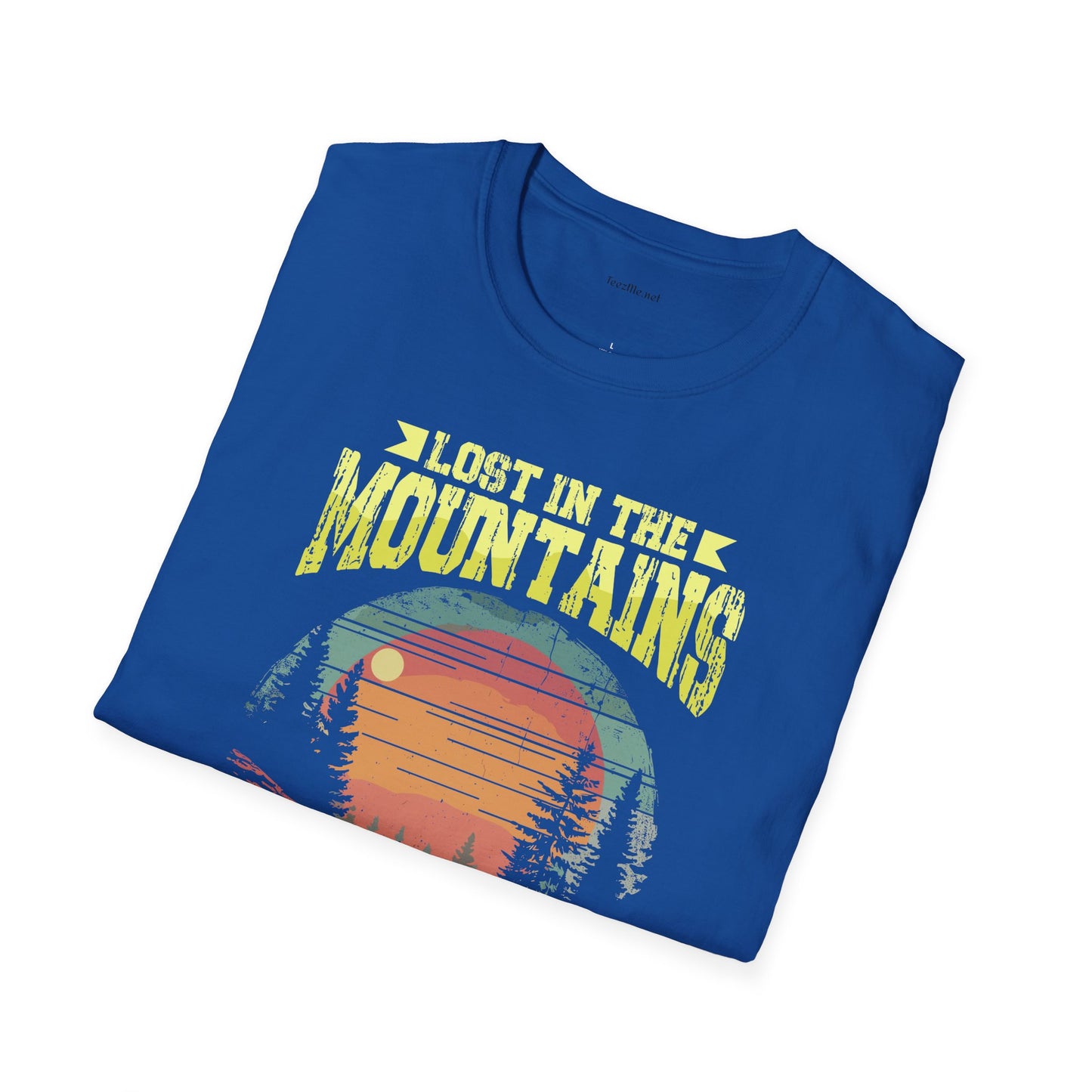 Lost in the Mountain - Unisex Softstyle T-Shirt 100% Cotton Graphic