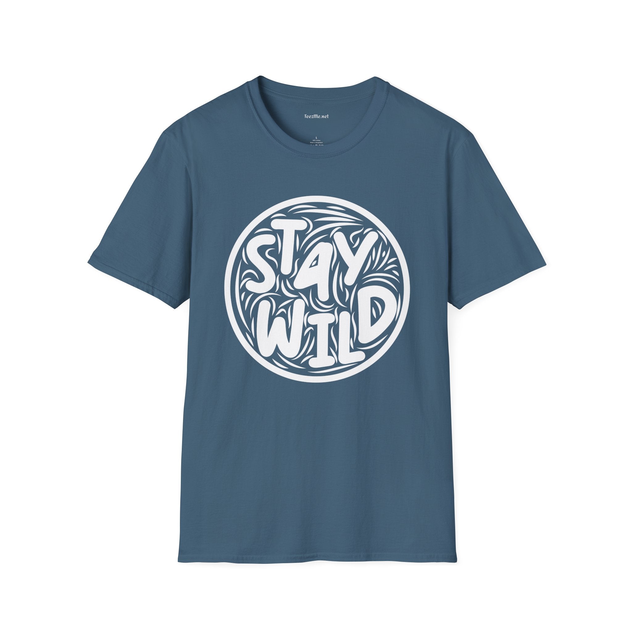 Stay Wild Retro Unisex Softstyle T-Shirt 100% Cotton