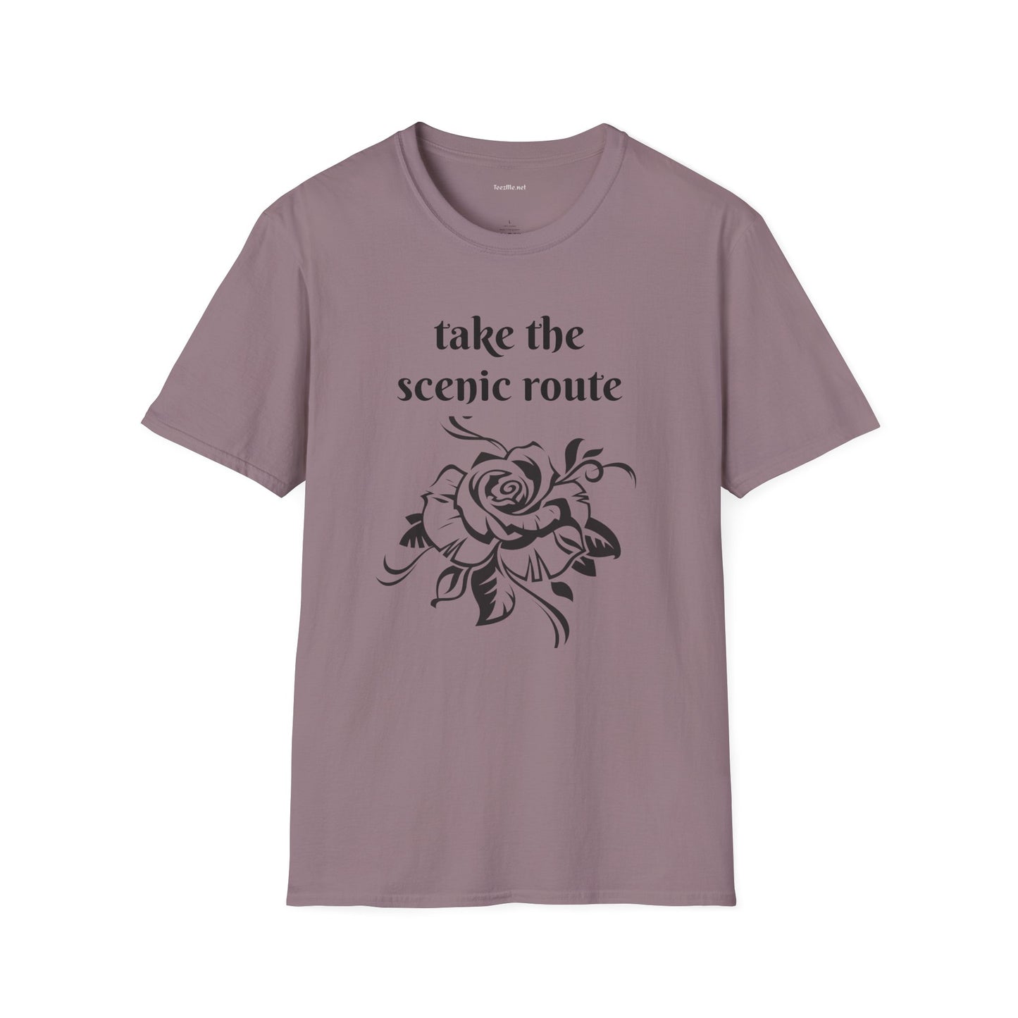 Take the scenic route- Unisex Softstyle T-Shirt 100% Cotton Graphic