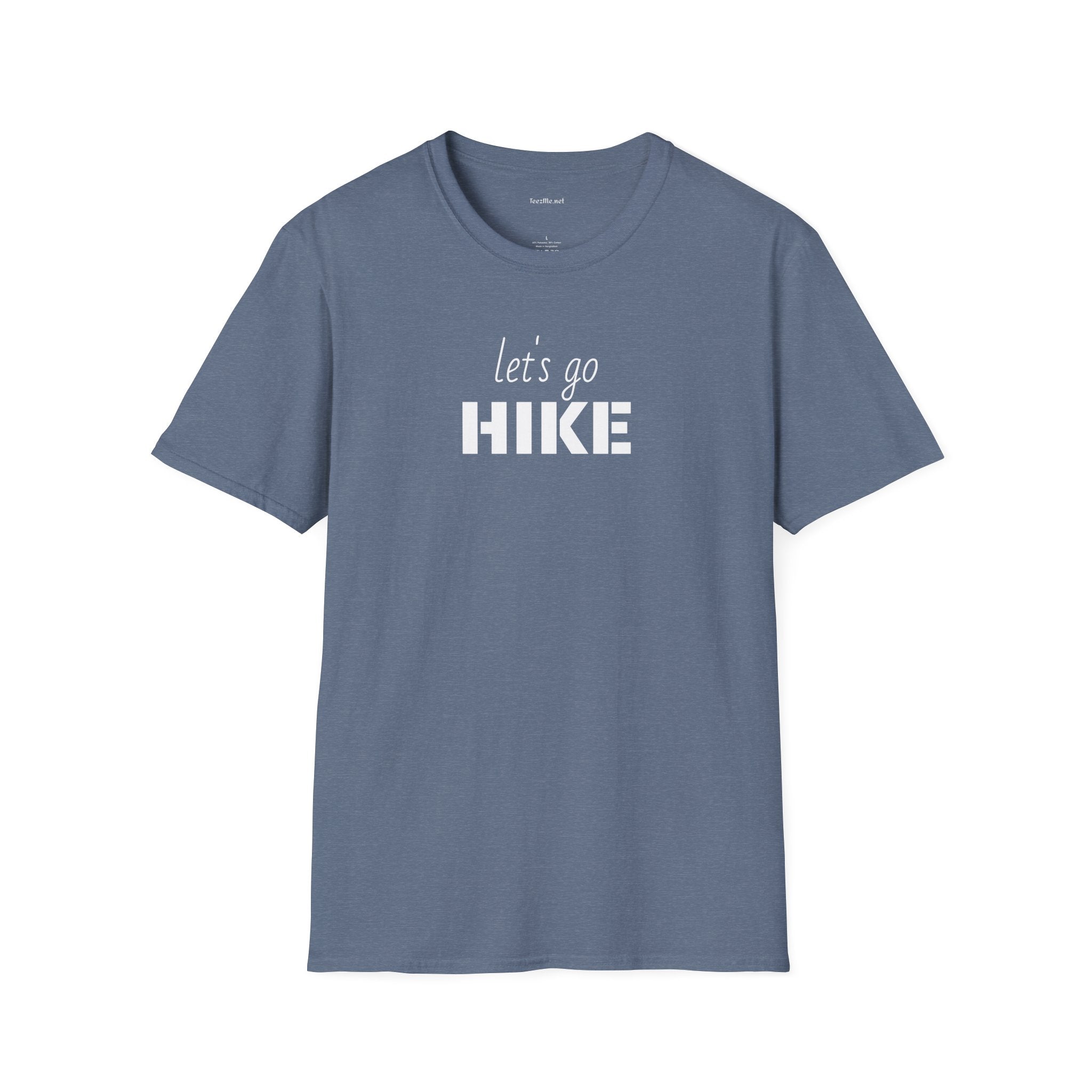 let's go HIKE - Unisex Softstyle T-Shirt 100% Cotton Graphic