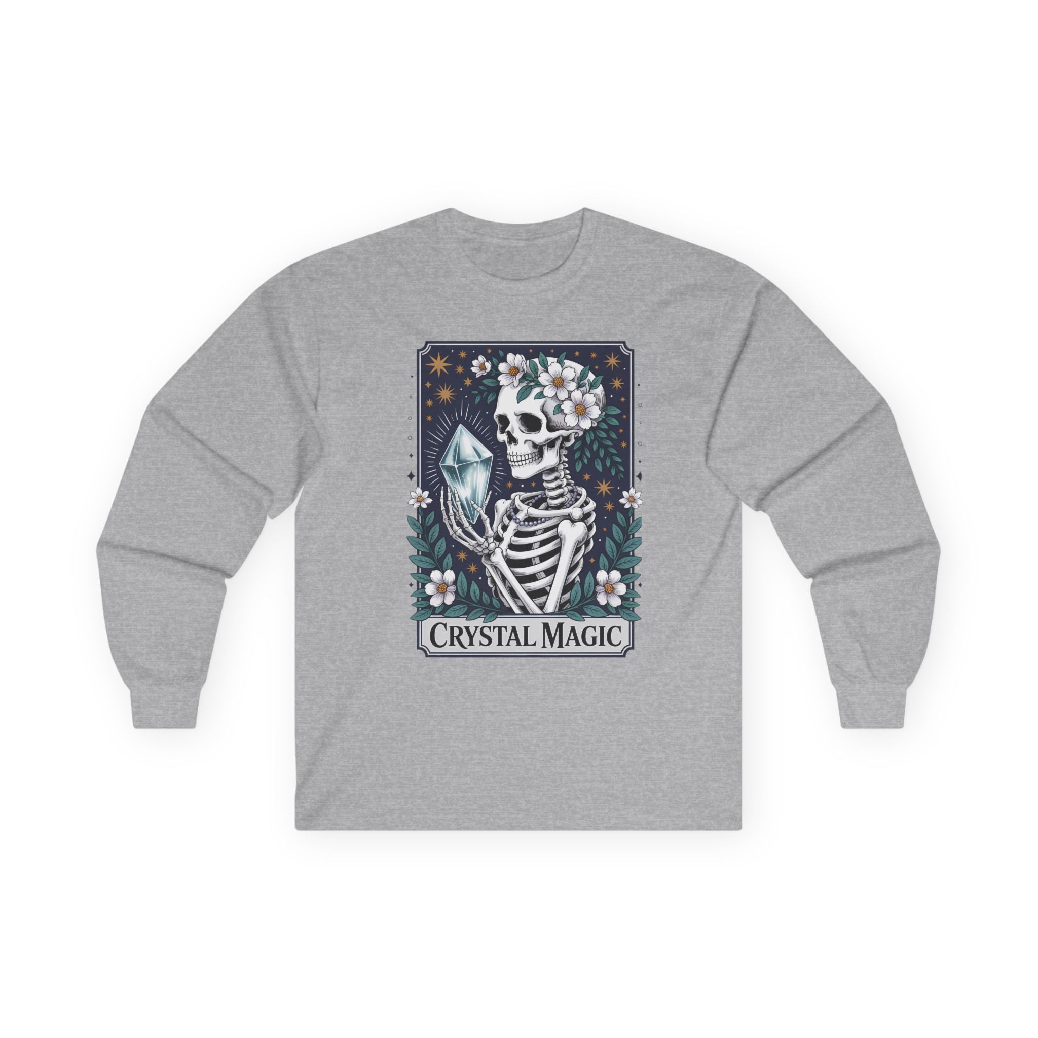 Crystal Magic Skeleton Unisex Ultra Cotton Long Sleeve Tee