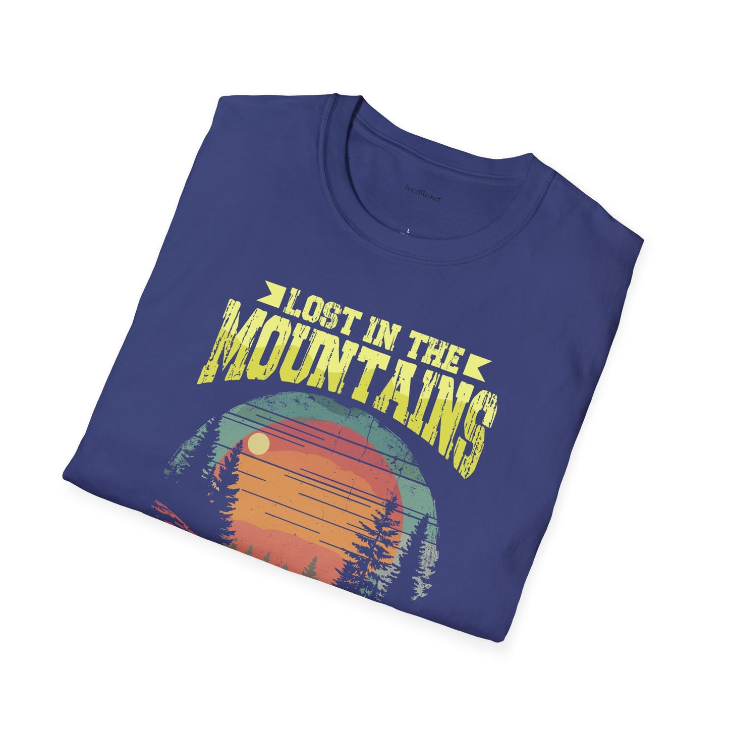Lost in the Mountain - Unisex Softstyle T-Shirt 100% Cotton Graphic