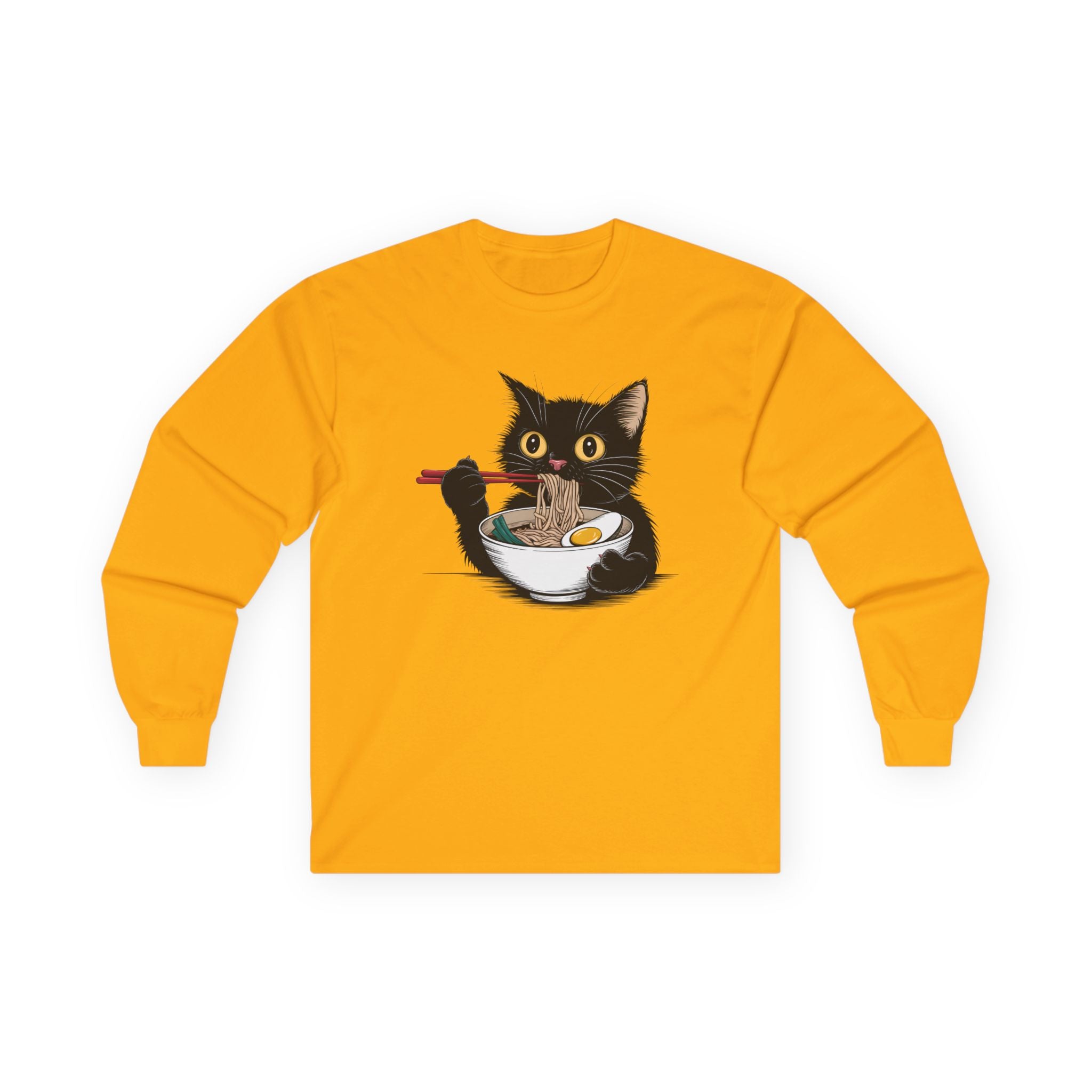 Ramen Lover Black Cat Unisex Ultra Cotton Long Sleeve Tee