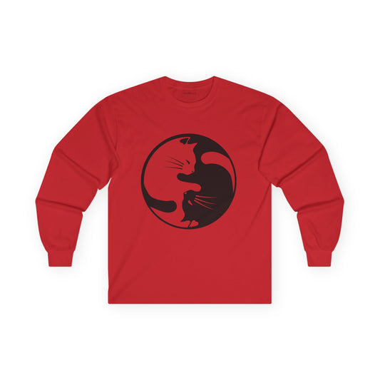 Yin Yang Cat04 Unisex Ultra Cotton Long Sleeve Tee