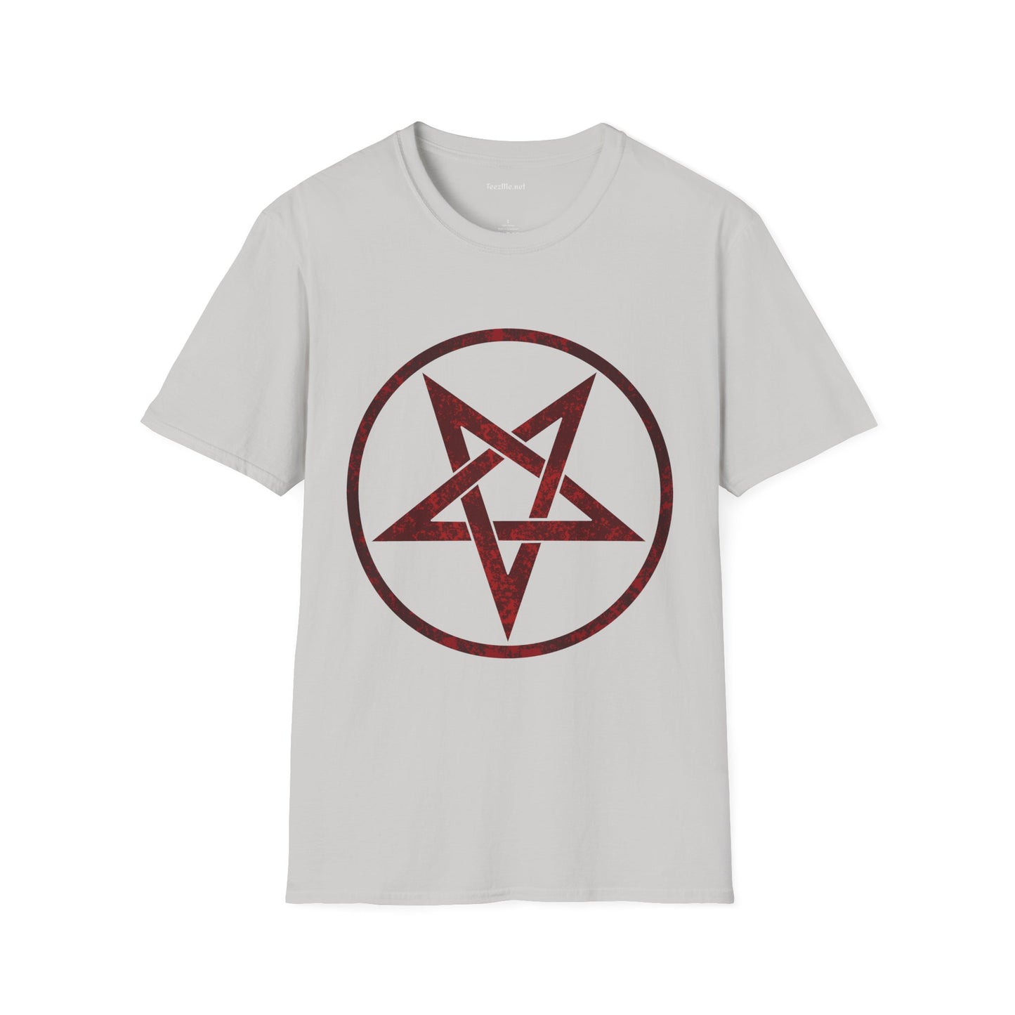 Red Pentagram 01 Unisex SoftStyle T-Shirt 100% Cotton Graphic