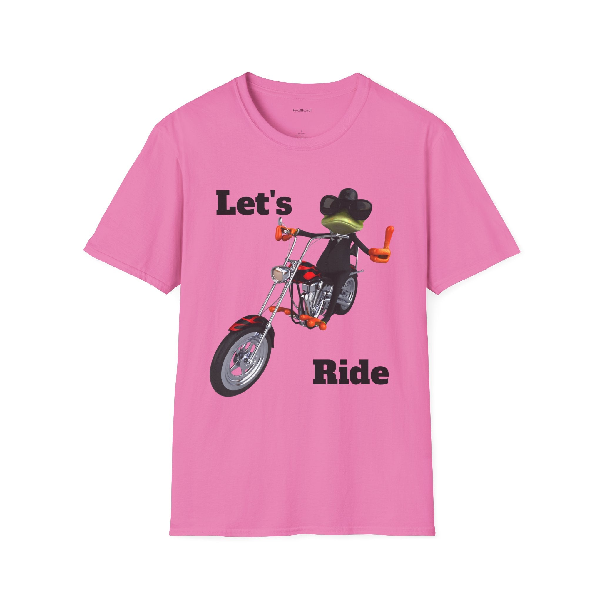 Let's Ride - Unisex Softstyle T-Shirt 100% Cotton Graphic Motorcycle Harley