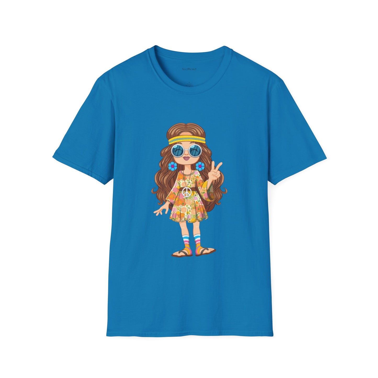 Hippie Girl - Unisex Ultra Cotton Tee 100% Cotton Graphic