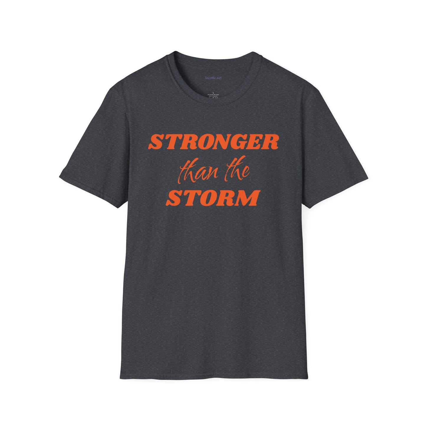 Stronger than the Storm Leukemia Unisex Softstyle T-Shirt 100% Cotton Graphic