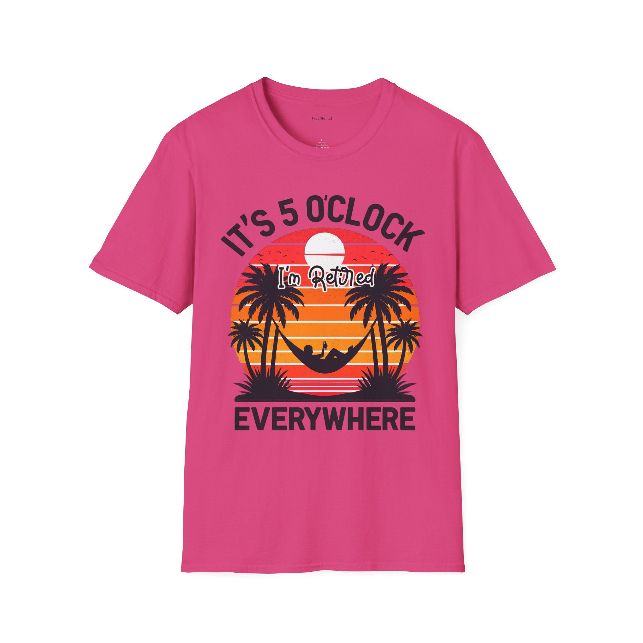 Retired - It's 5 - Unisex Softstyle T-Shirt 100% Cotton Graphic