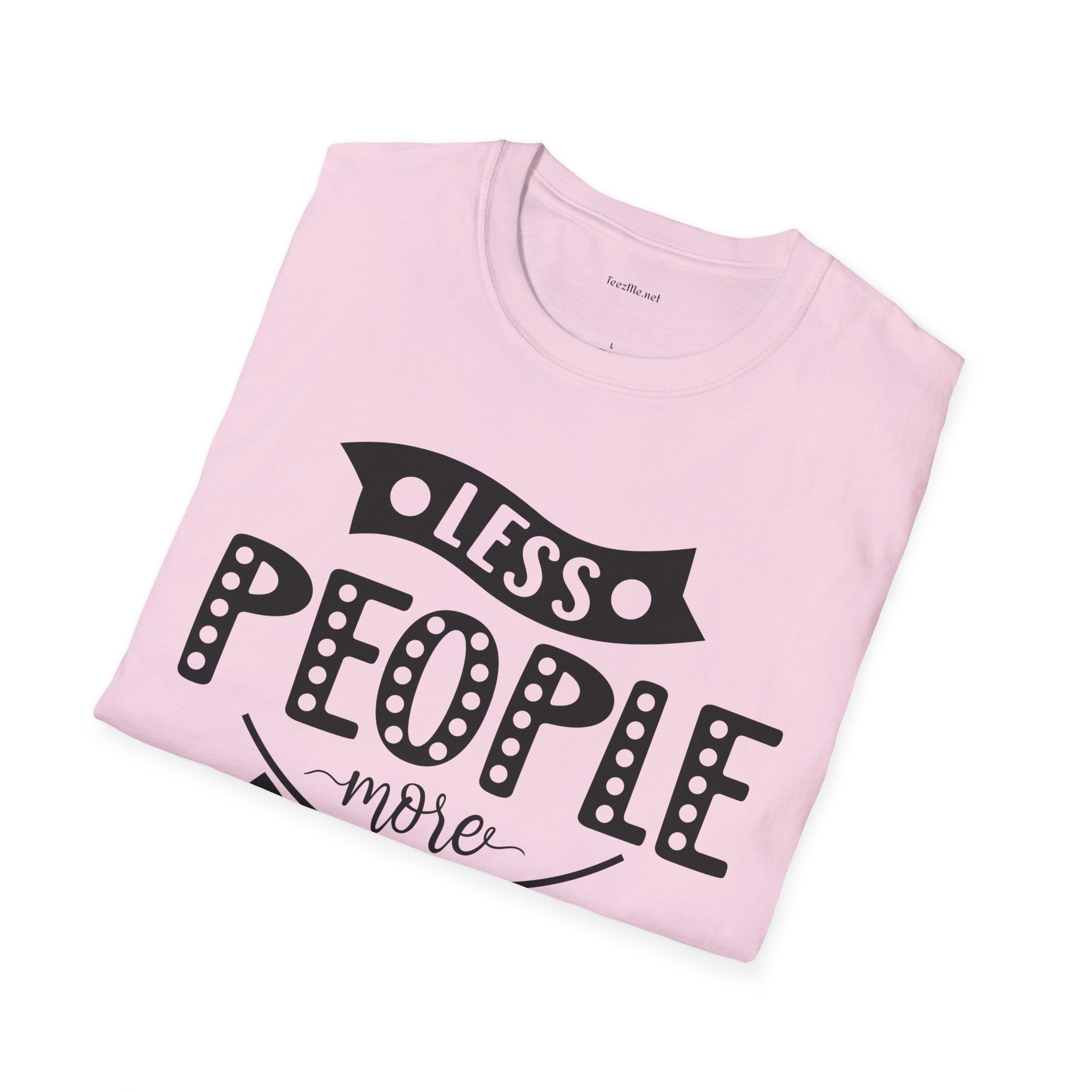 Less people more dogs - Unisex Softstyle T-Shirt 100% Cotton Graphic