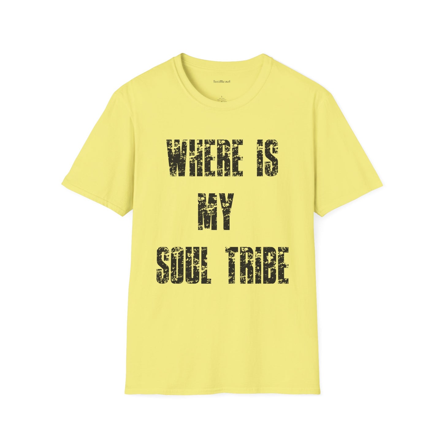Where Is My Soul Tribe (Grunge) Unisex Soft Style T-Shirt 100% Cotton Graphic