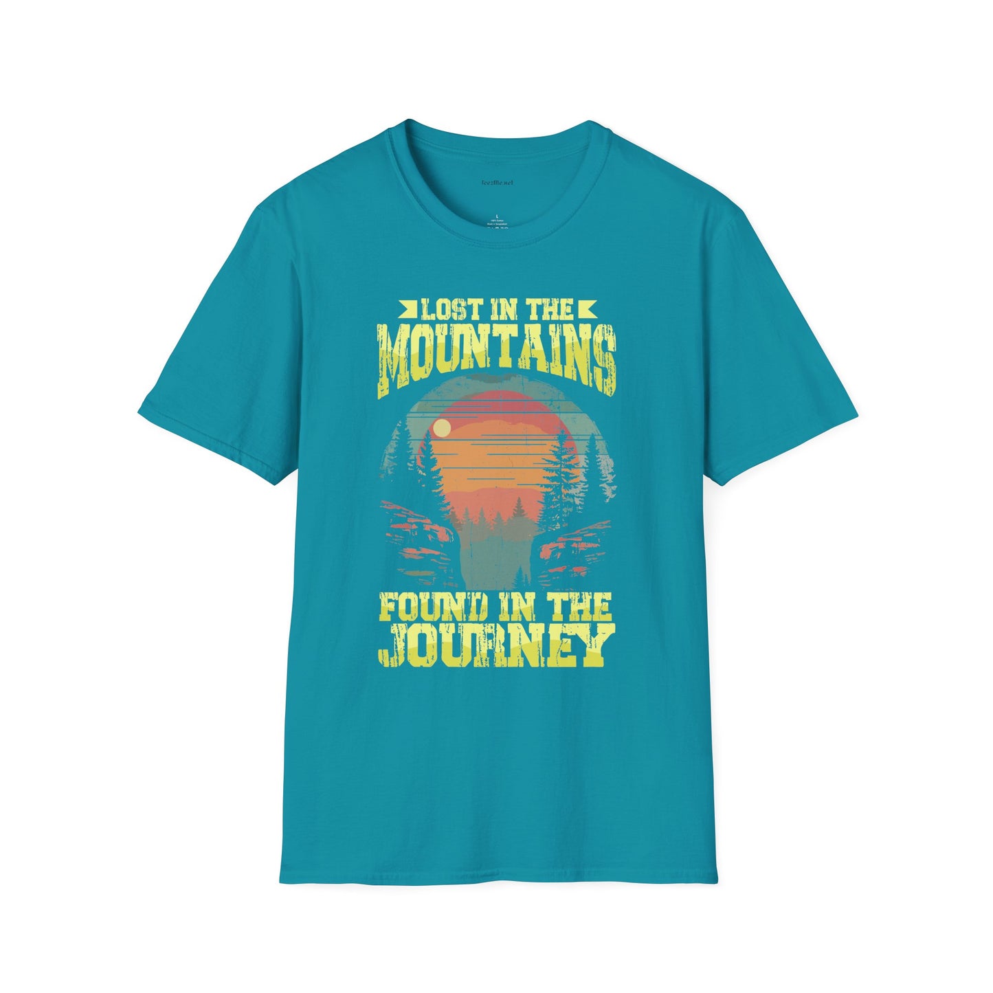 Lost in the Mountain - Unisex Softstyle T-Shirt 100% Cotton Graphic