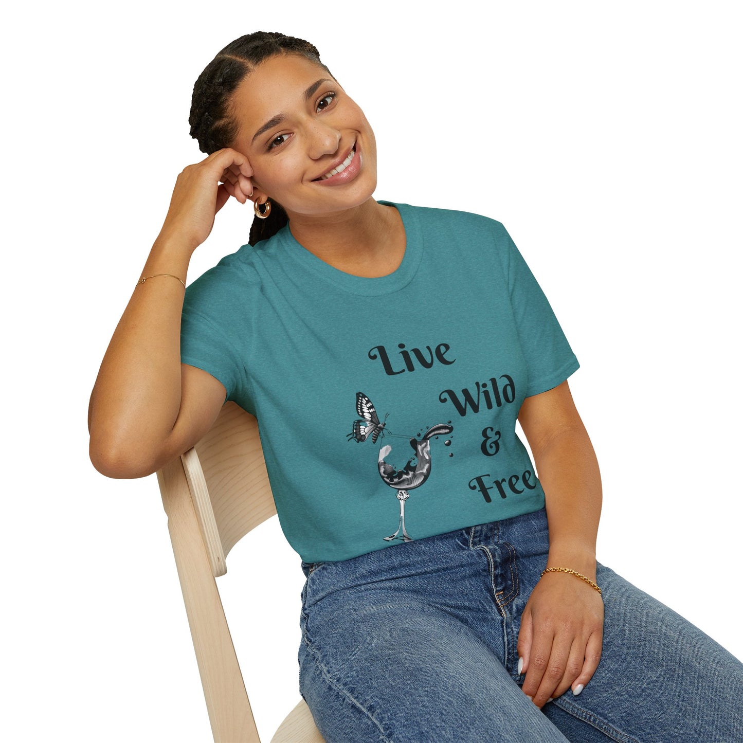Live Wild & Free -  Unisex Softstyle T-Shirt 100% Cotton Graphic