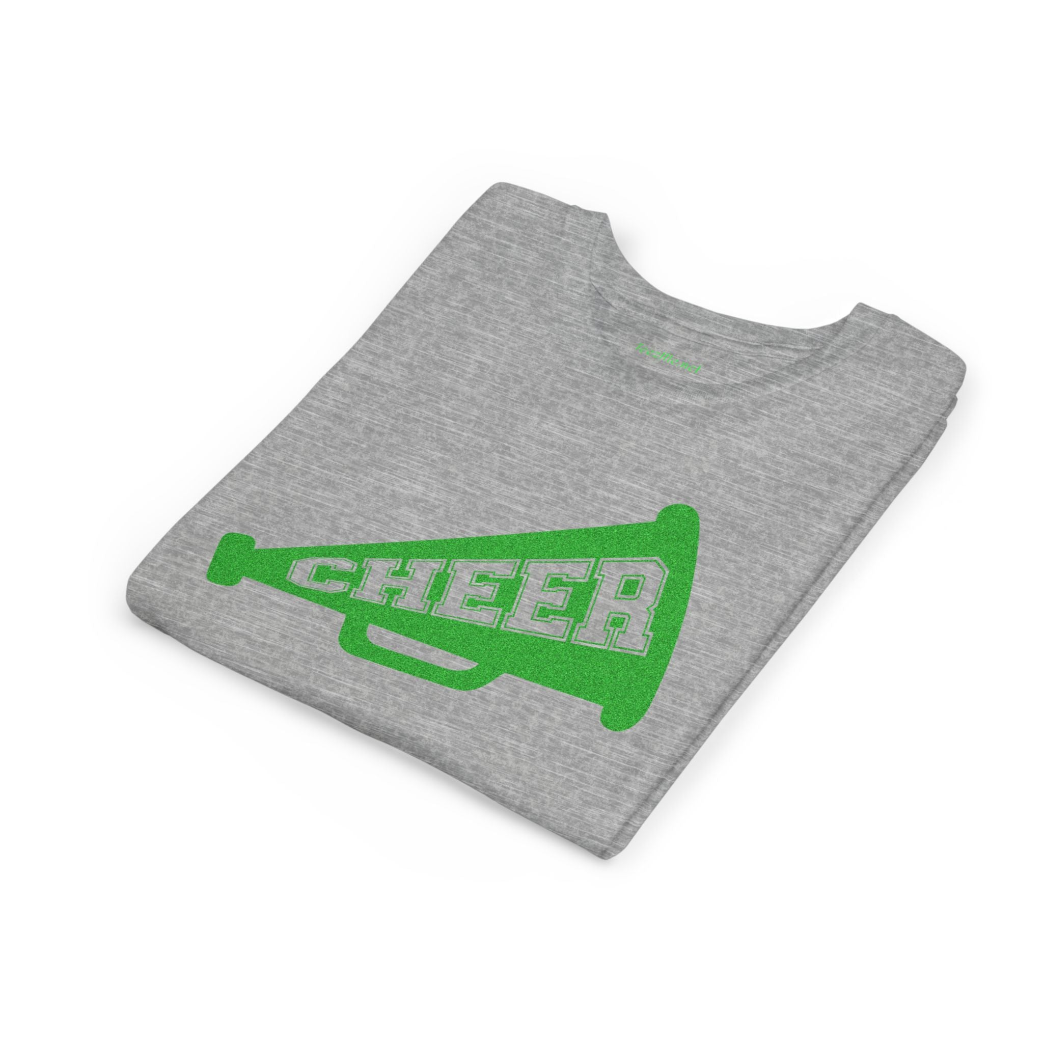 Youth Tee - Green Cheer Megaphone Graphic