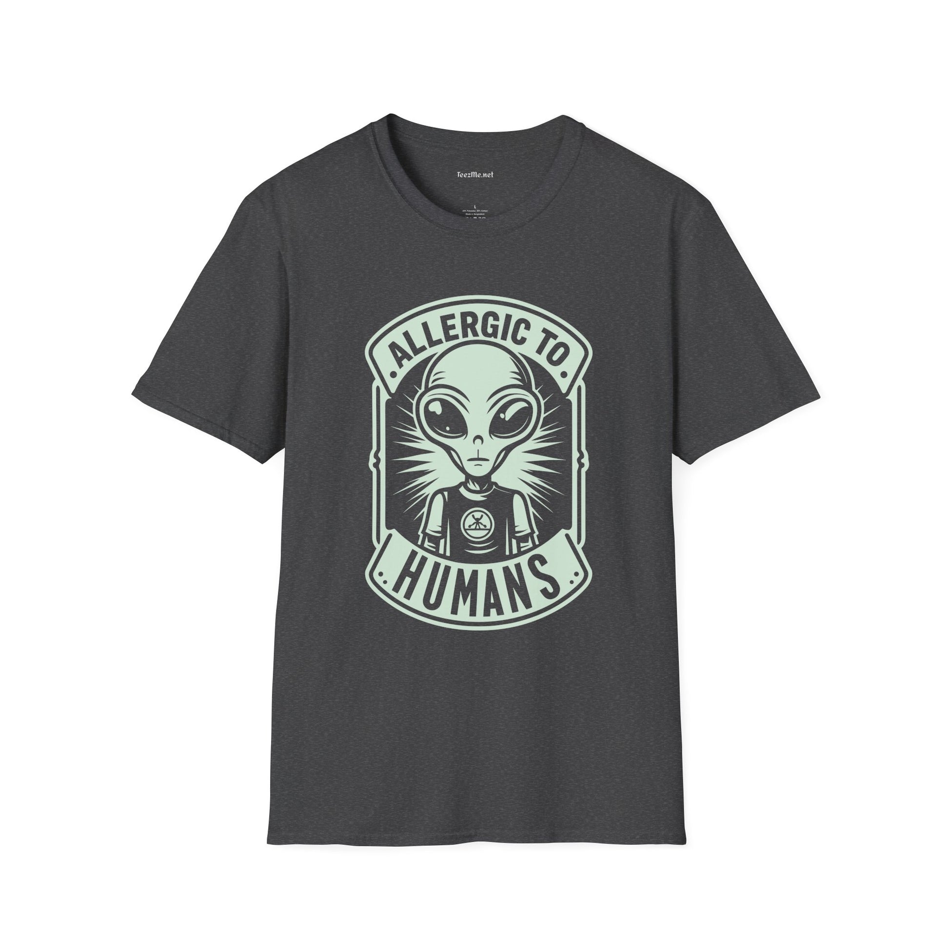 Allergic to Humans Unisex Softstyle T-Shirt 100% Cotton Graphic