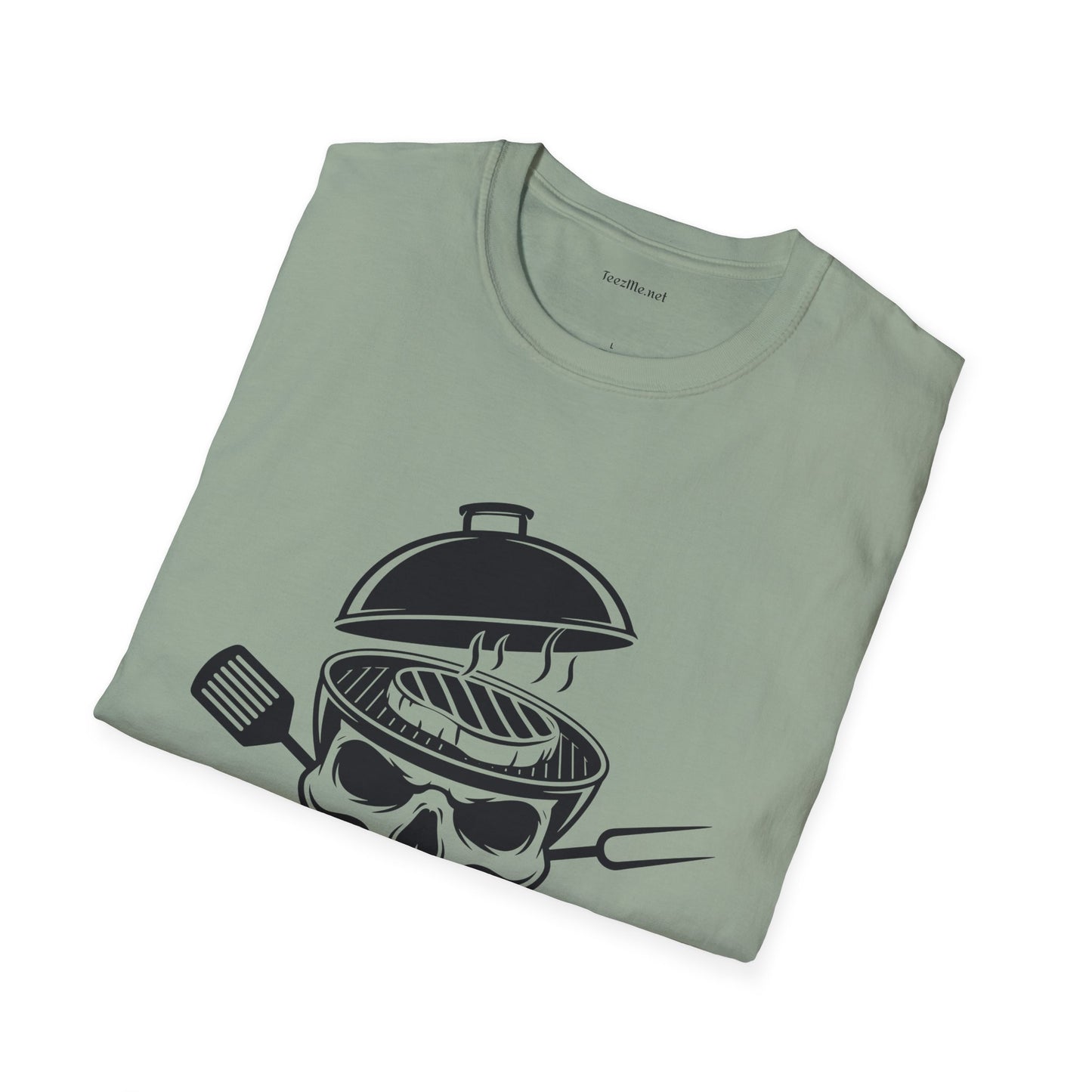 Grilling Skeleton Unisex Softstyle T-Shirt 100% Cotton Graphic