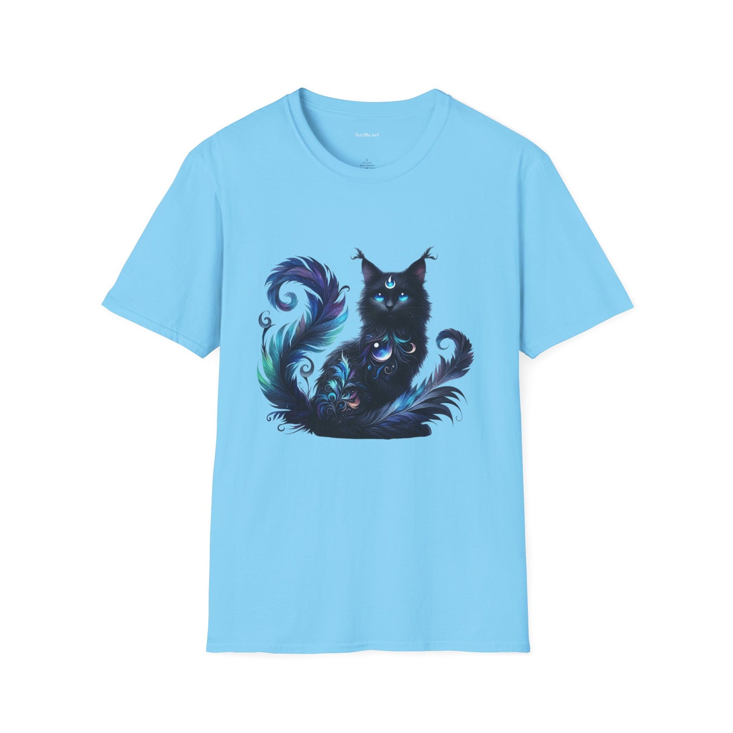 Black Spiritual Cat - Shirt 100% Cotton Graphic