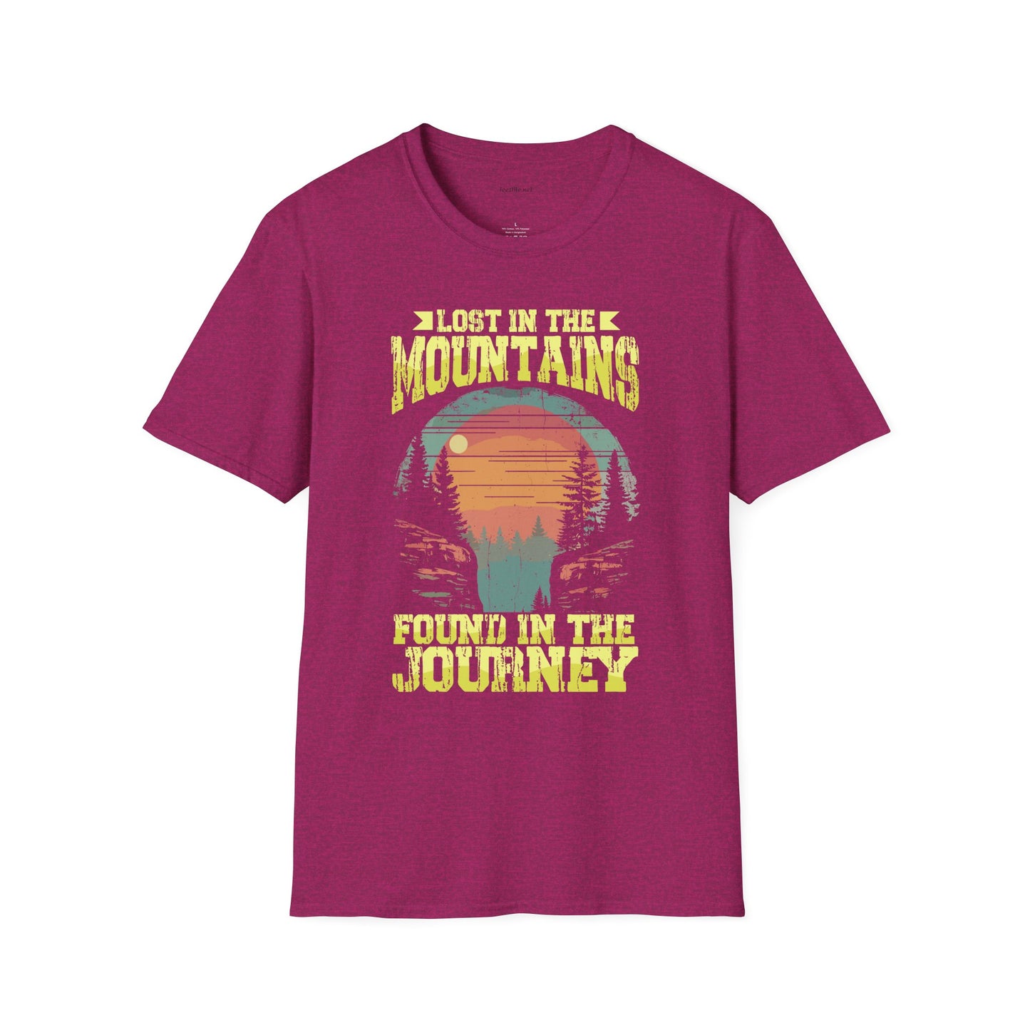 Lost in the Mountain - Unisex Softstyle T-Shirt 100% Cotton Graphic