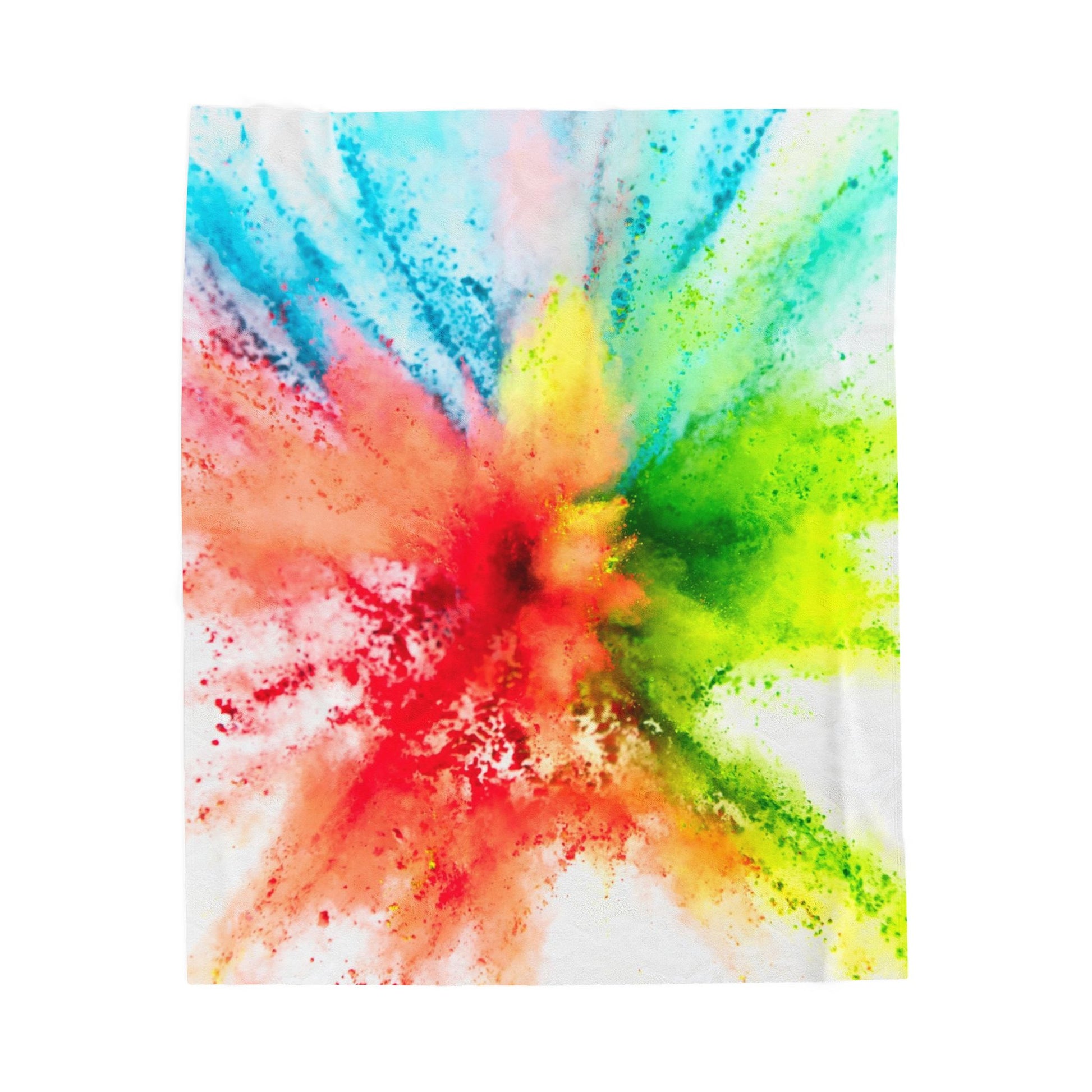 Watercolor Velveteen Plush Blanket