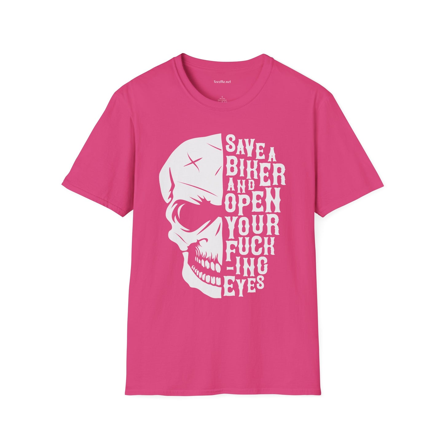 Save a Biker Unisex Softstyle T-Shirt 100% Cotton Graphic