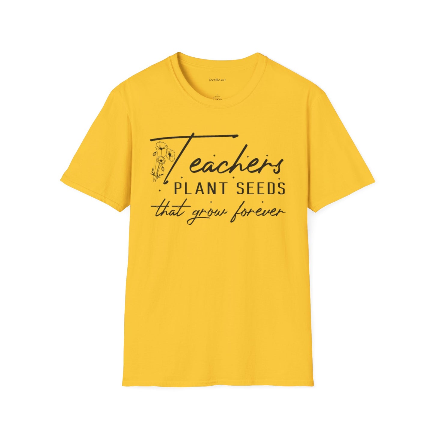 Teacher's Plant Seeds Unisex Soft Style T-Shirt 100% Cotton Graphic