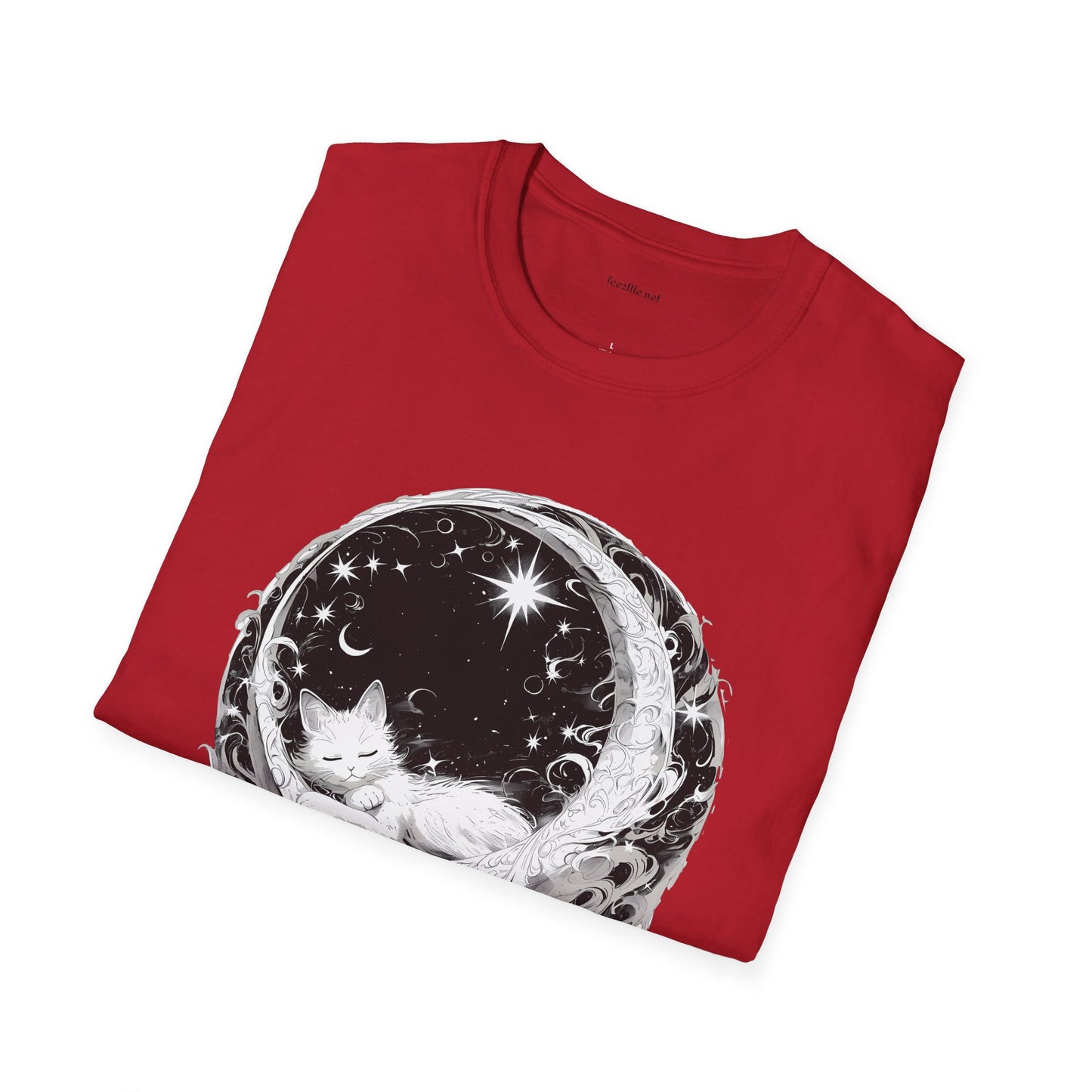 Moon Cat  - Unisex Softstyle T-Shirt 100% Cotton Graphic