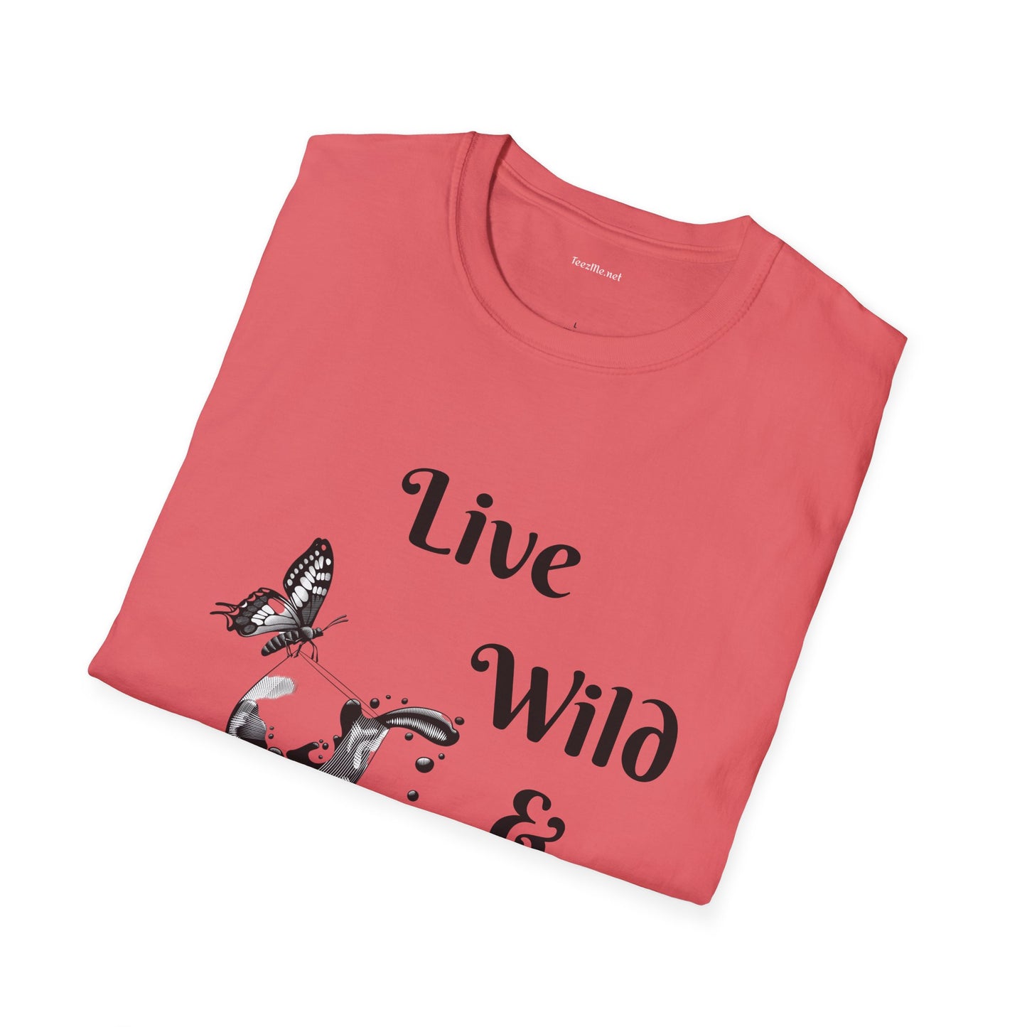 Live Wild & Free -  Unisex Softstyle T-Shirt 100% Cotton Graphic