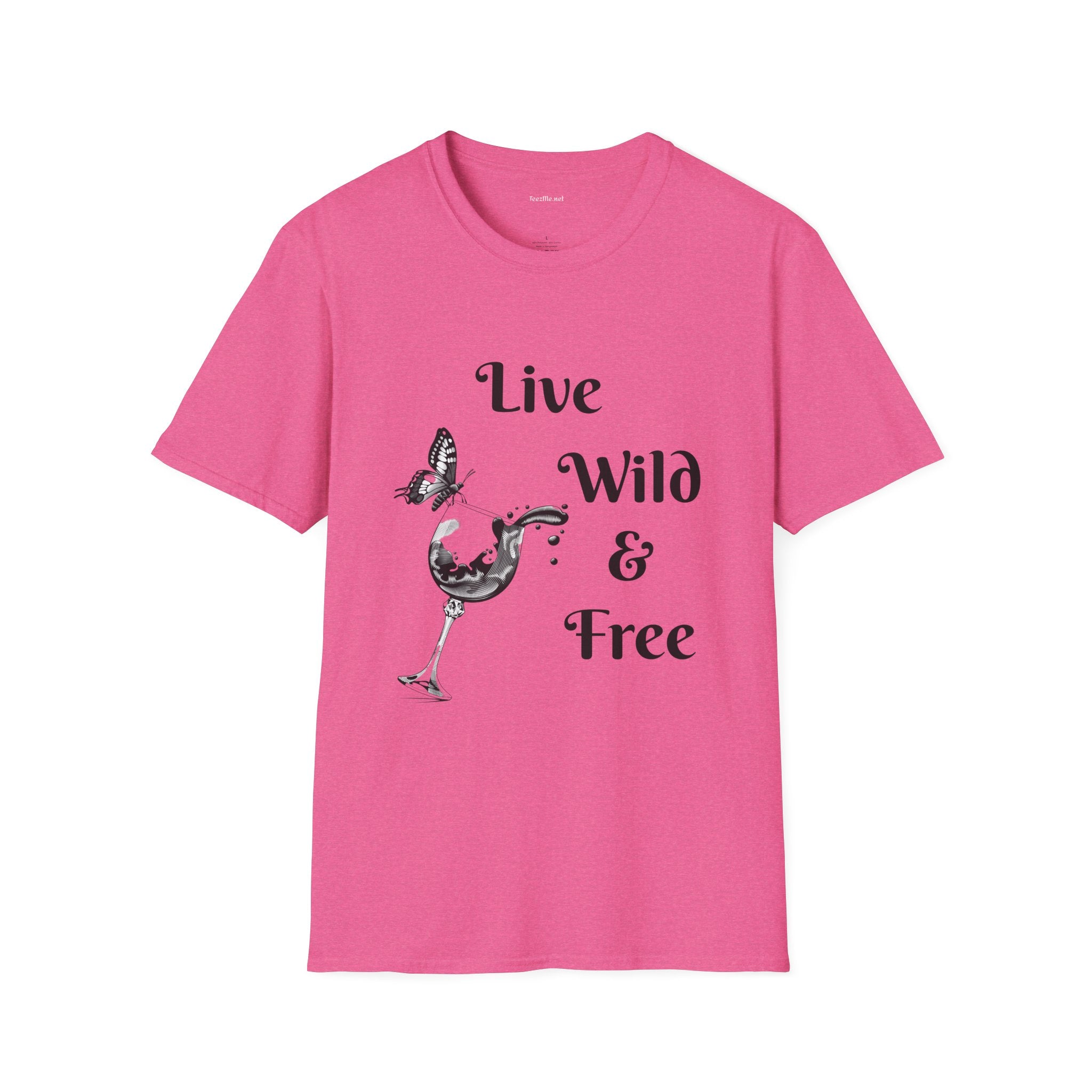 Live Wild & Free -  Unisex Softstyle T-Shirt 100% Cotton Graphic