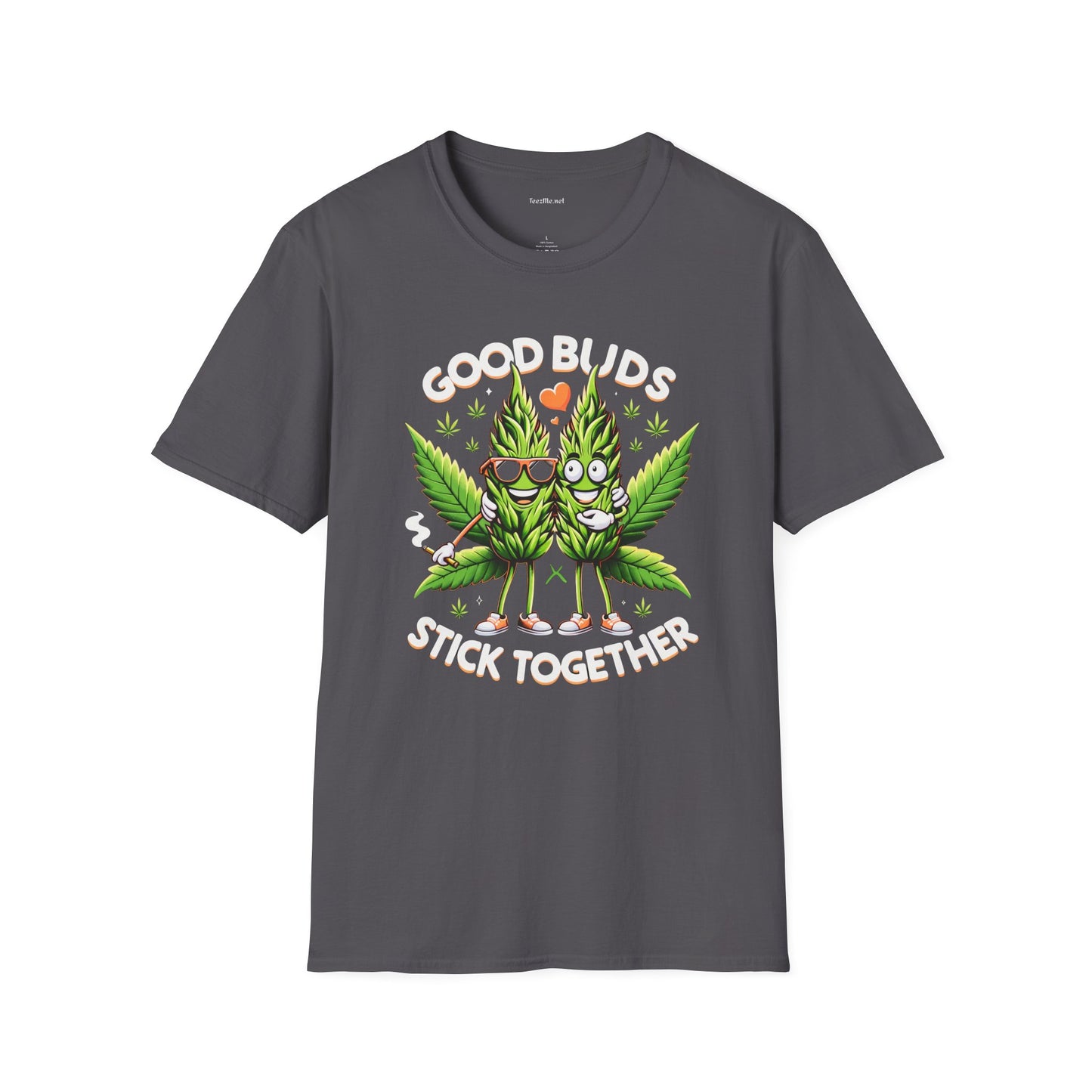 Good Buds Stick Together #420 Unisex Softstyle T-Shirt 100% Cotton Graphic