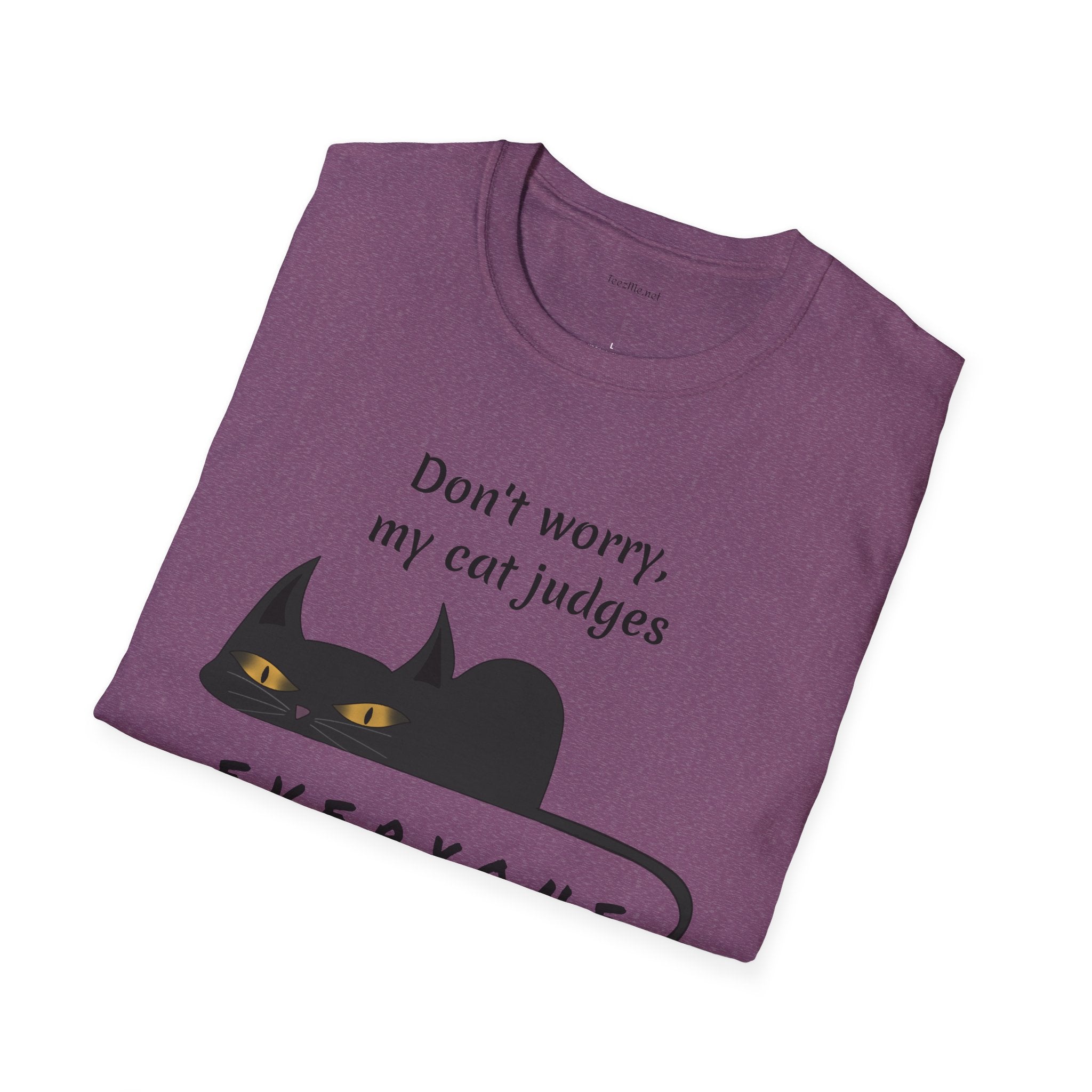 Judging Cat - Unisex Softstyle T-Shirt 100% Cotton Graphic