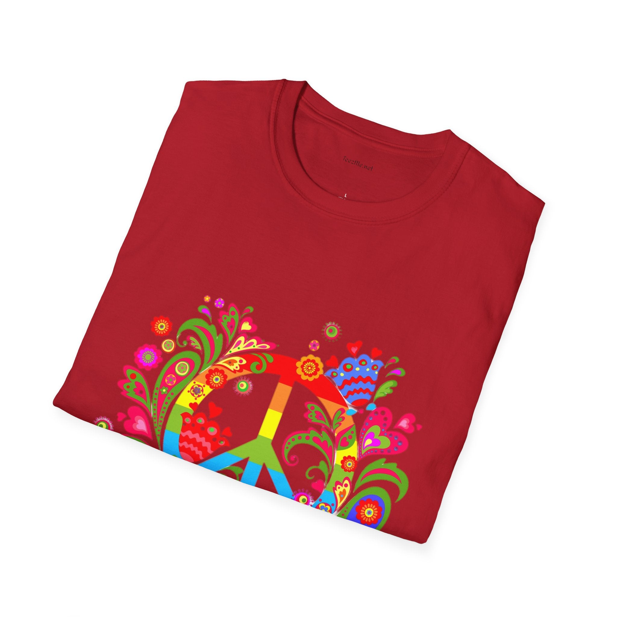 Peace sign illustration - Unisex Softstyle T-Shirt 100% Cotton Graphic