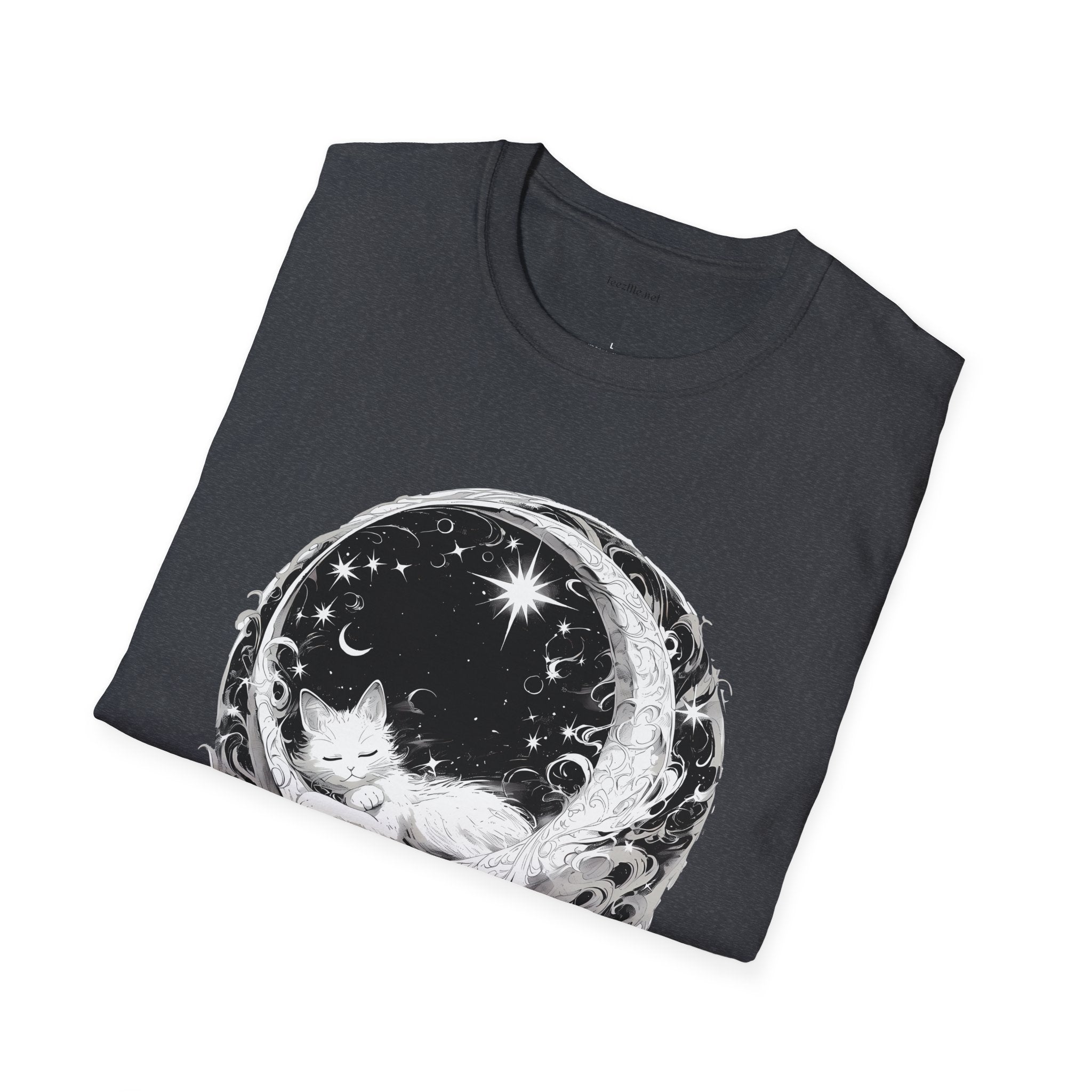 Moon Cat  - Unisex Softstyle T-Shirt 100% Cotton Graphic