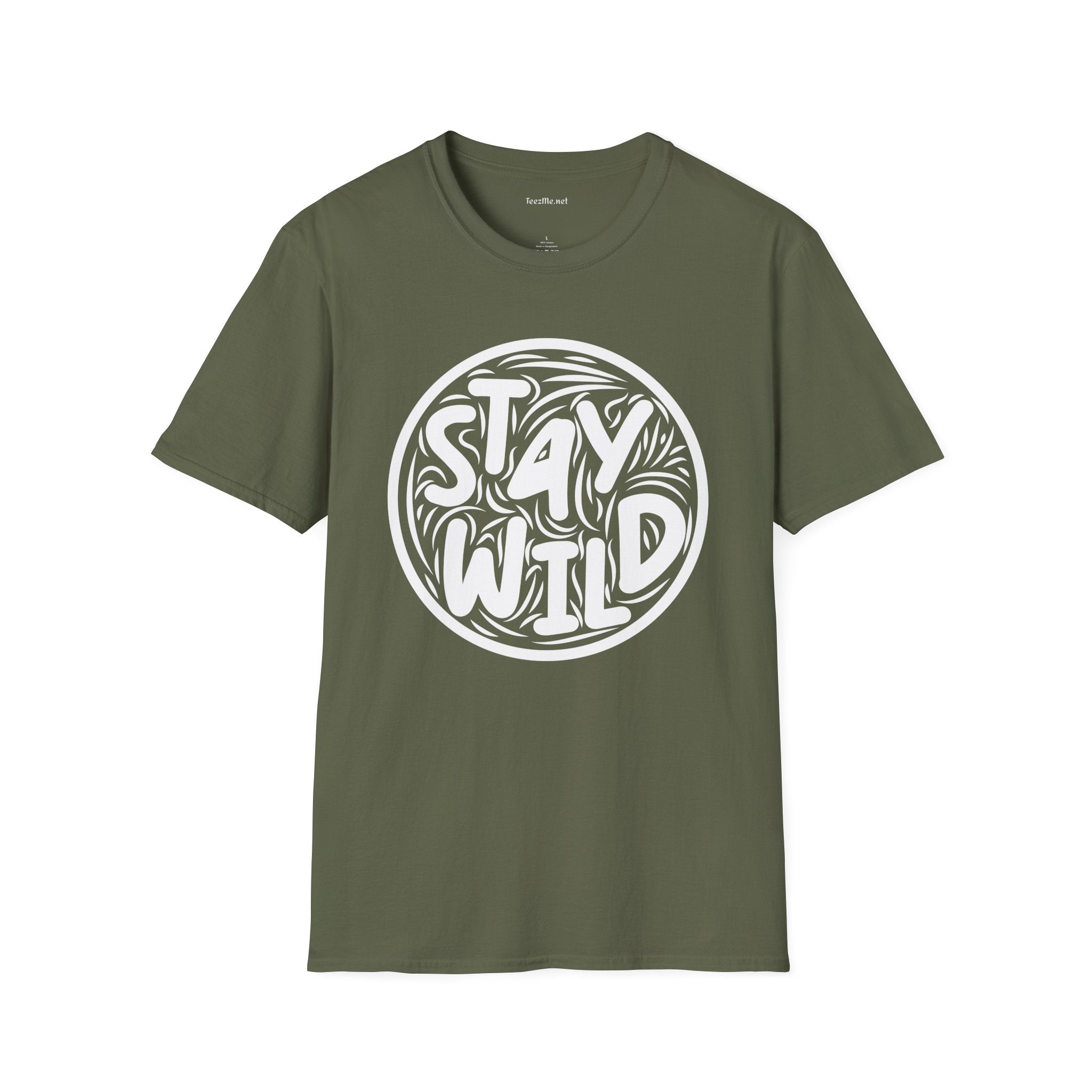 Stay Wild Retro Unisex Softstyle T-Shirt 100% Cotton