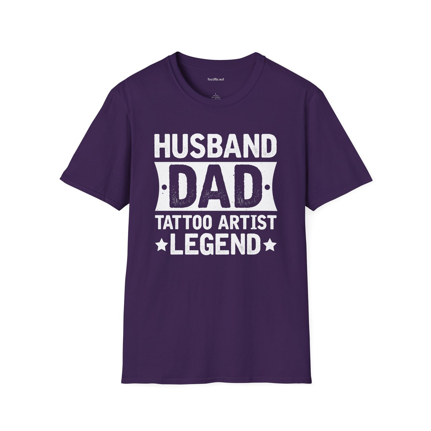 Husband DAD Tattoo Artist Unisex Soft Style T-Shirt 100% Cotton Graphic